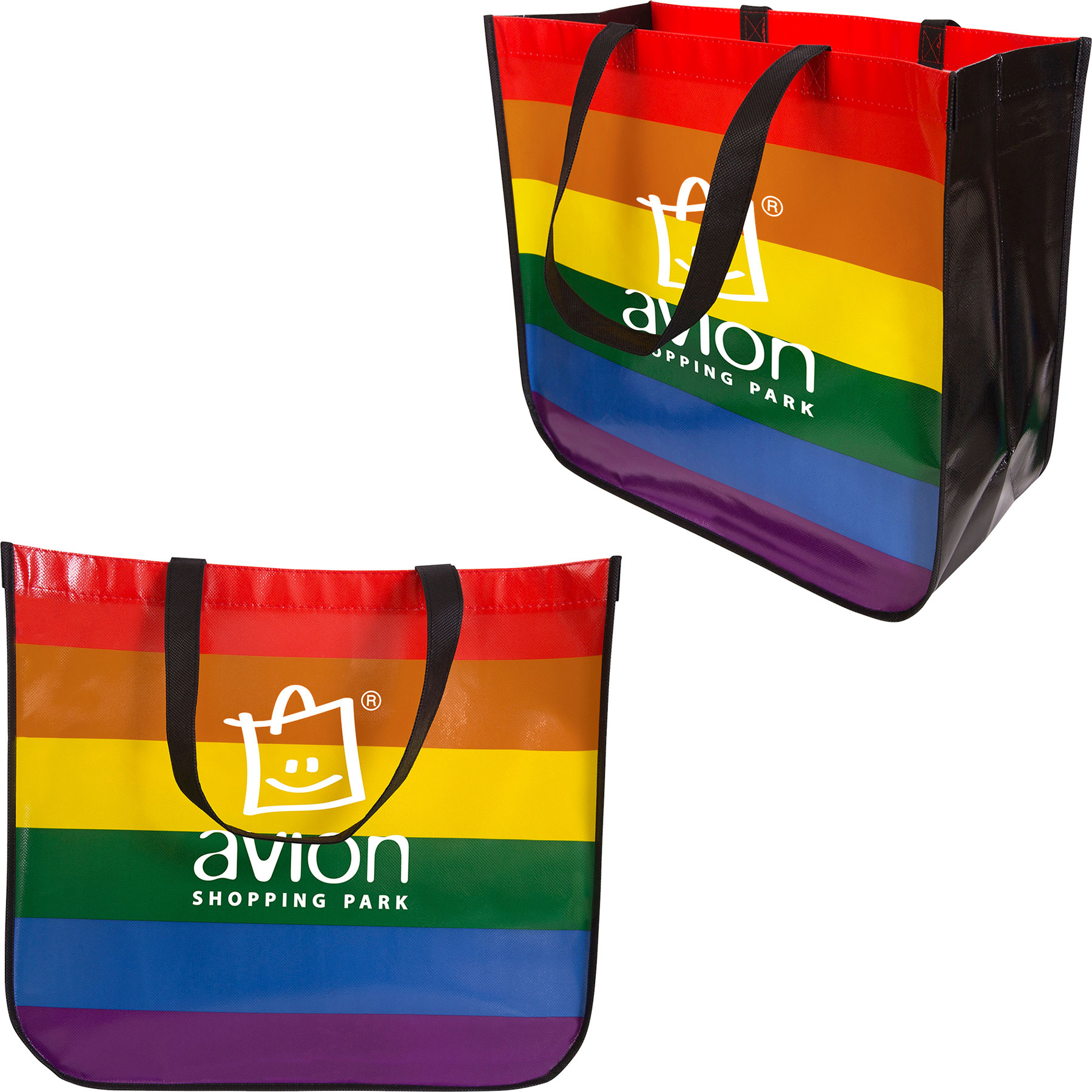 Picture of Large Rainbow Laminated Tote Bag