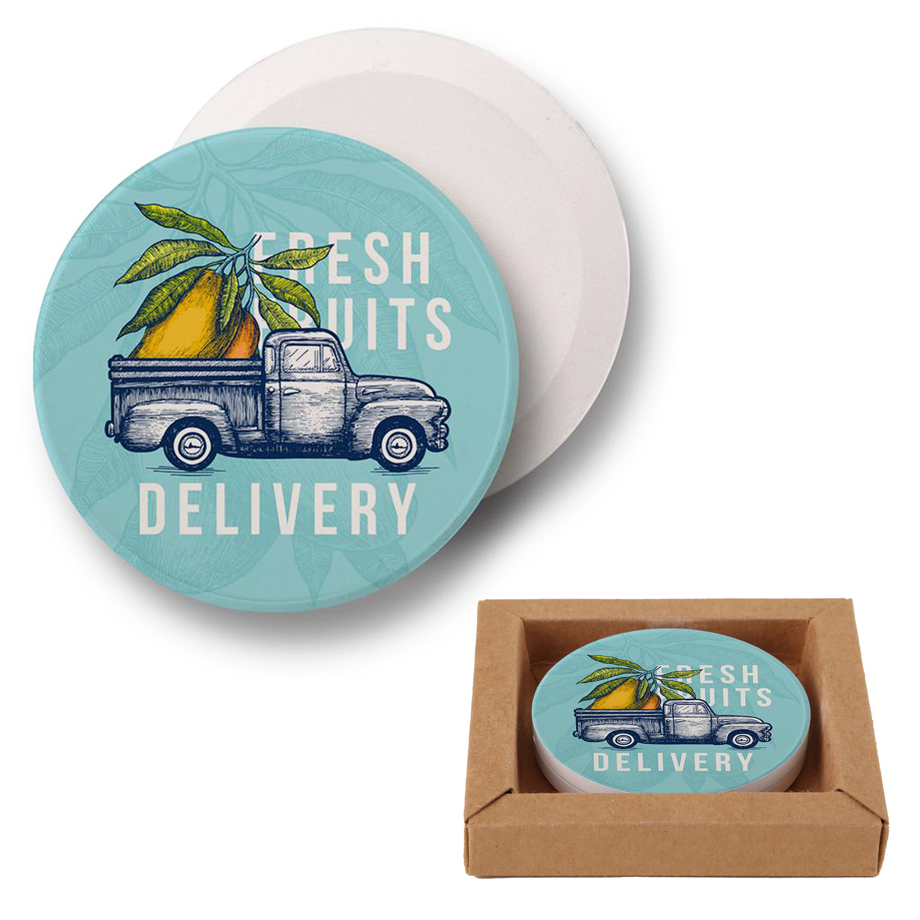 Picture of Absorbent Stone Car Coaster Set