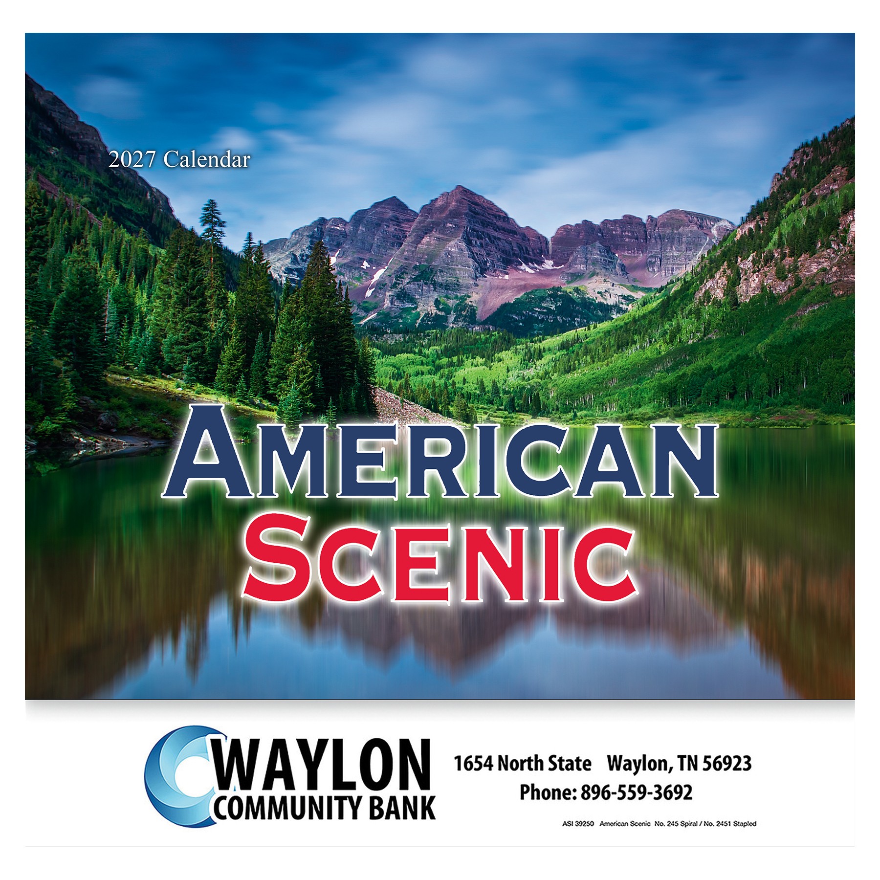 Picture of American Scenic Wall Calendar: 2027 Stapled