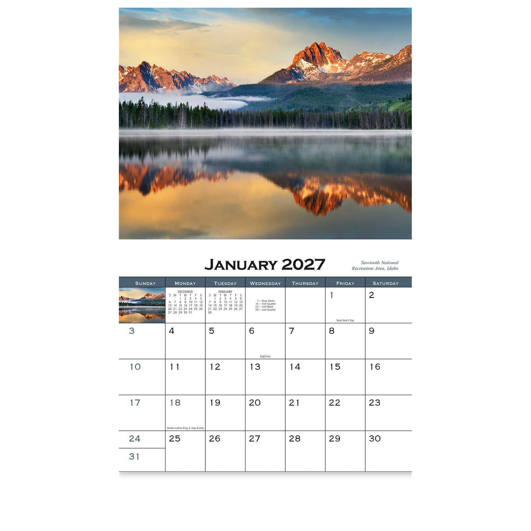 Picture of American Scenic Wall Calendar: 2027 Stapled