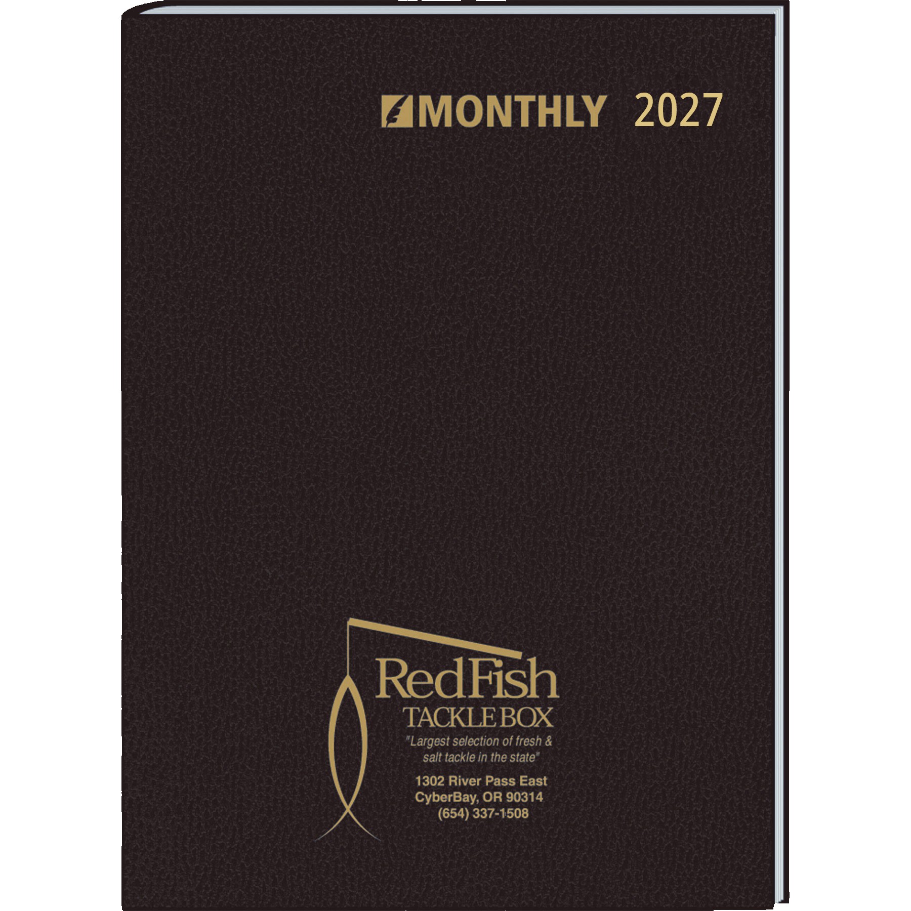 Picture of Ruled Monthly Format Stitched To Cover Desk Planner: 32 Page Planner 2027