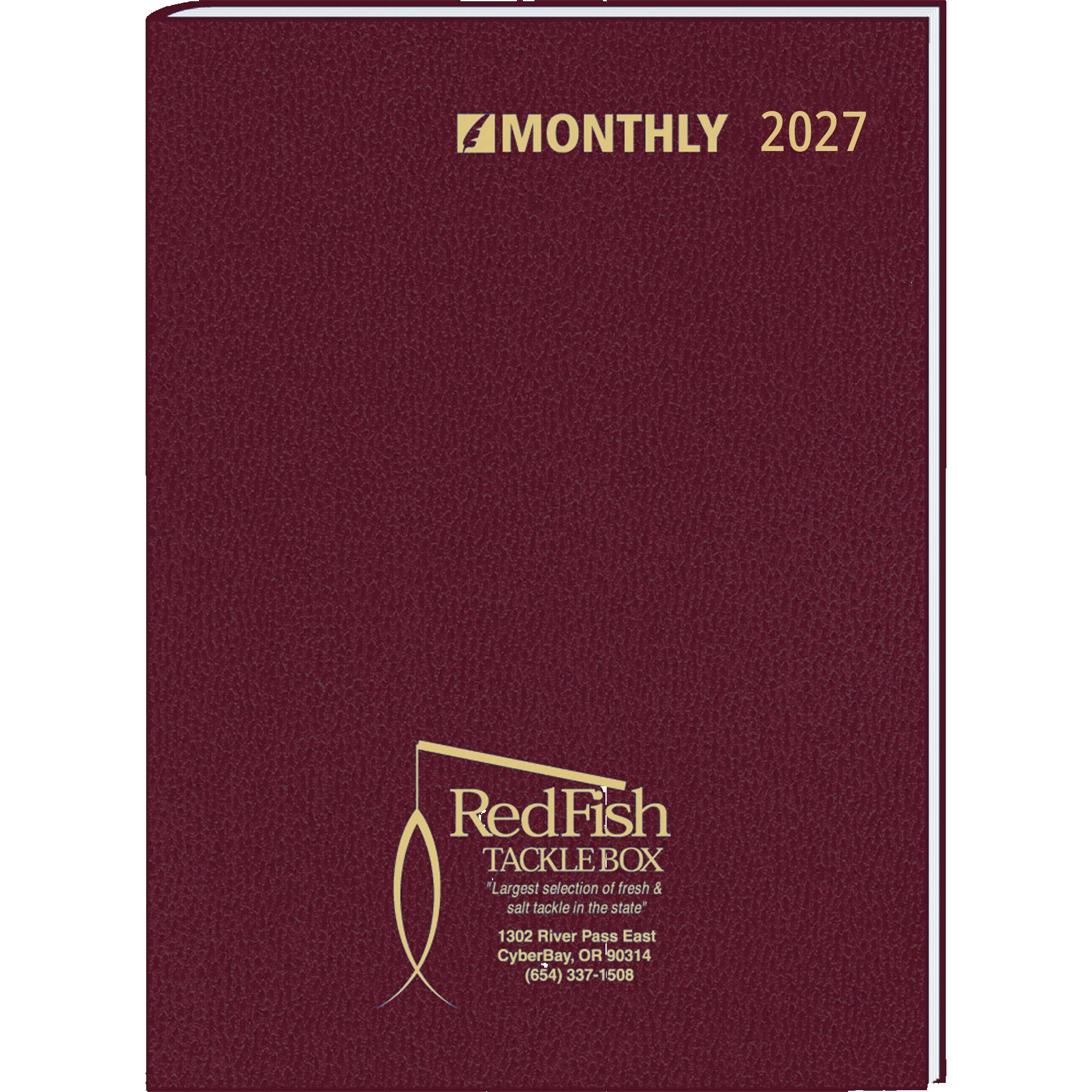 Picture of Ruled Monthly Format Stitched To Cover Desk Planner: 32 Page Planner 2027