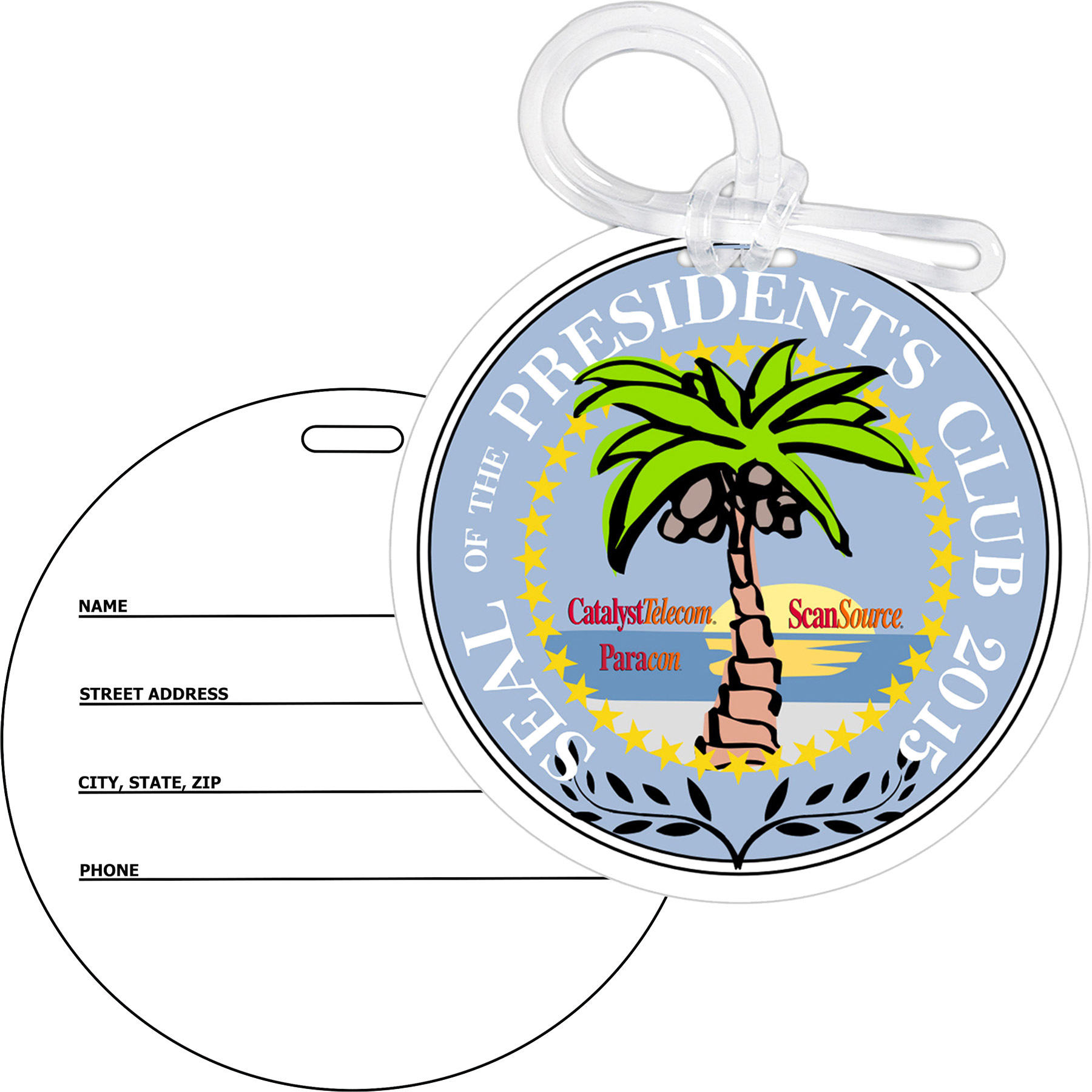 Picture of Kaleidoscope Bag Tag: 3 1/2" Round