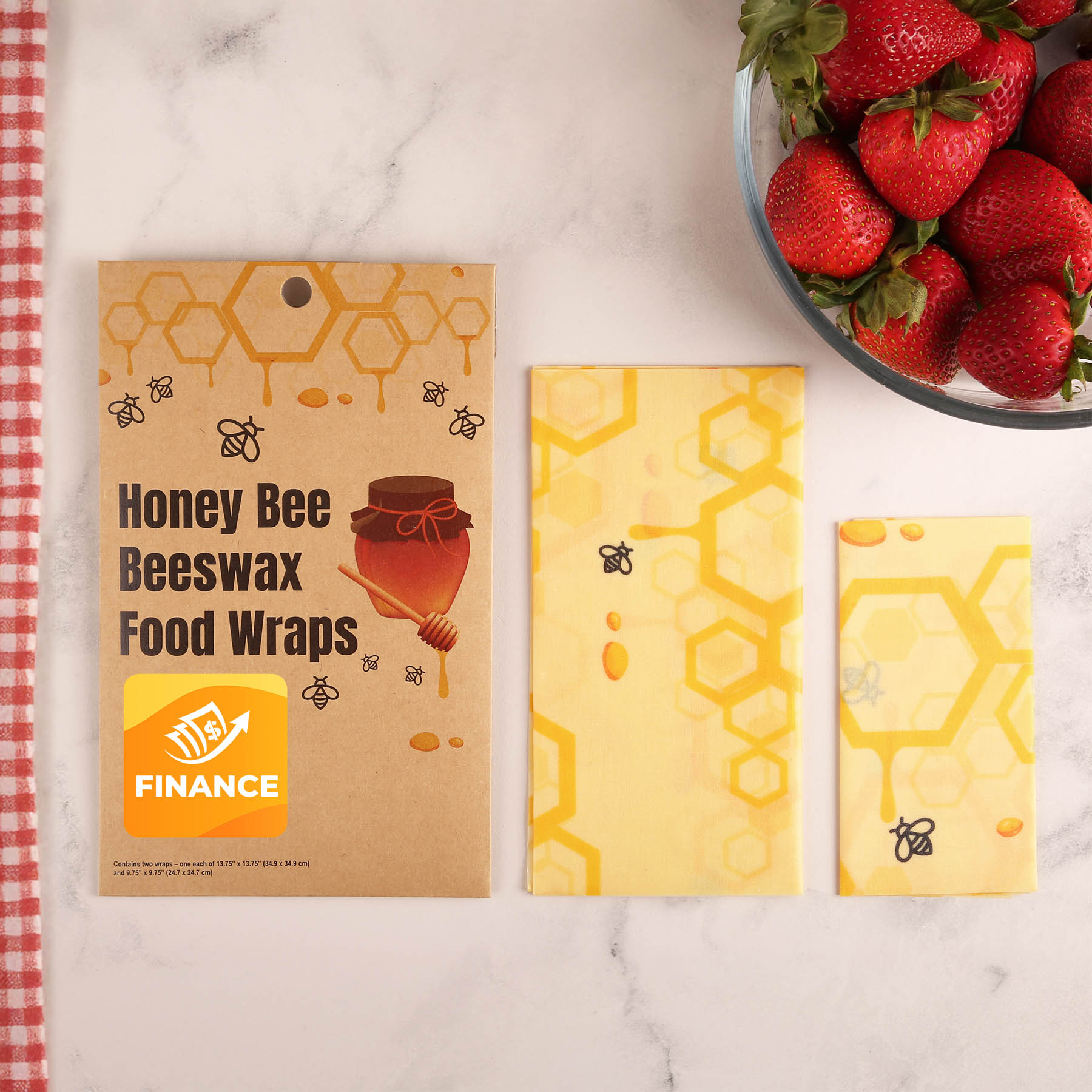 Picture of Honey Bee Beeswax Food Wraps