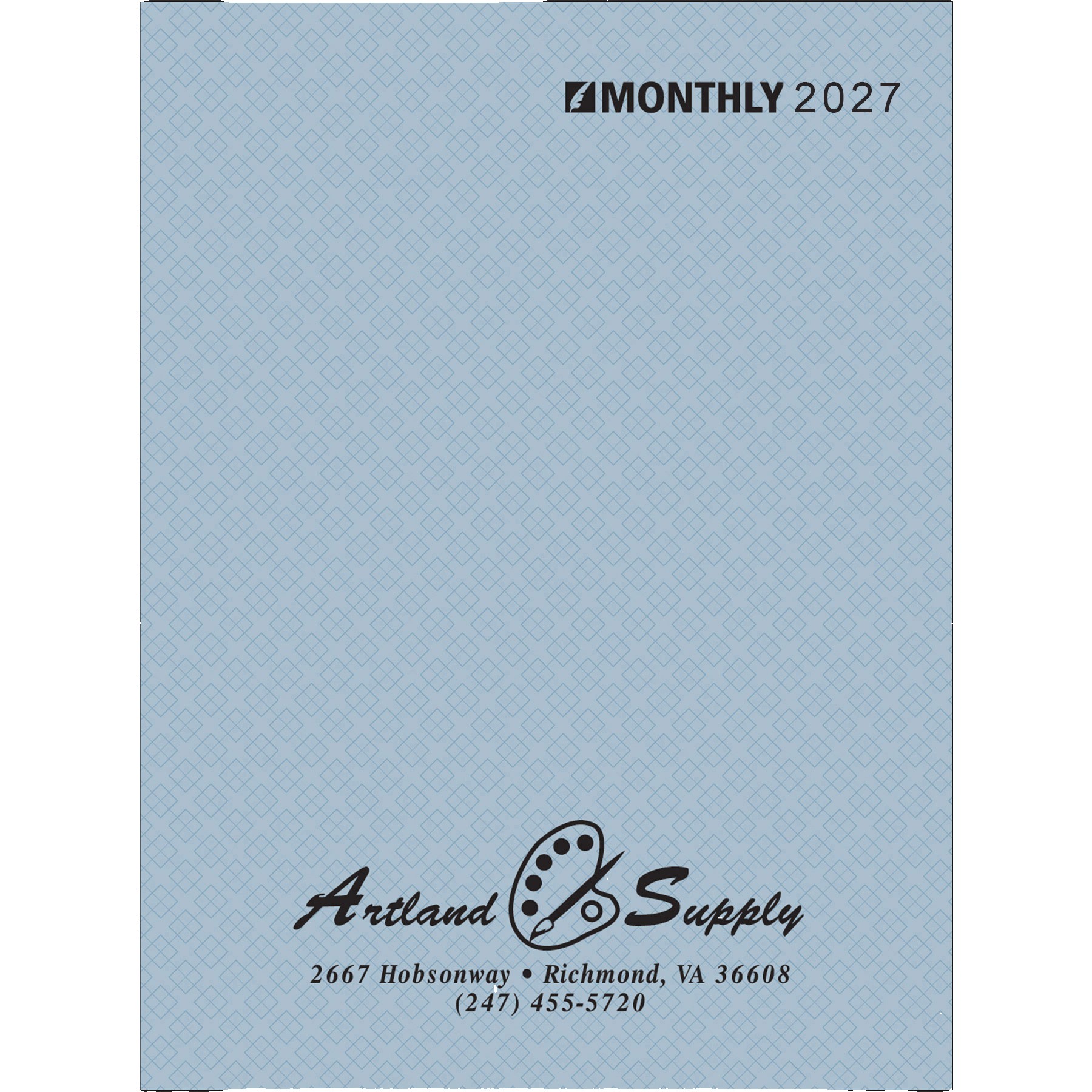 Picture of Ruled Monthly Desk Planner Stitched to Paper Cover: 2027