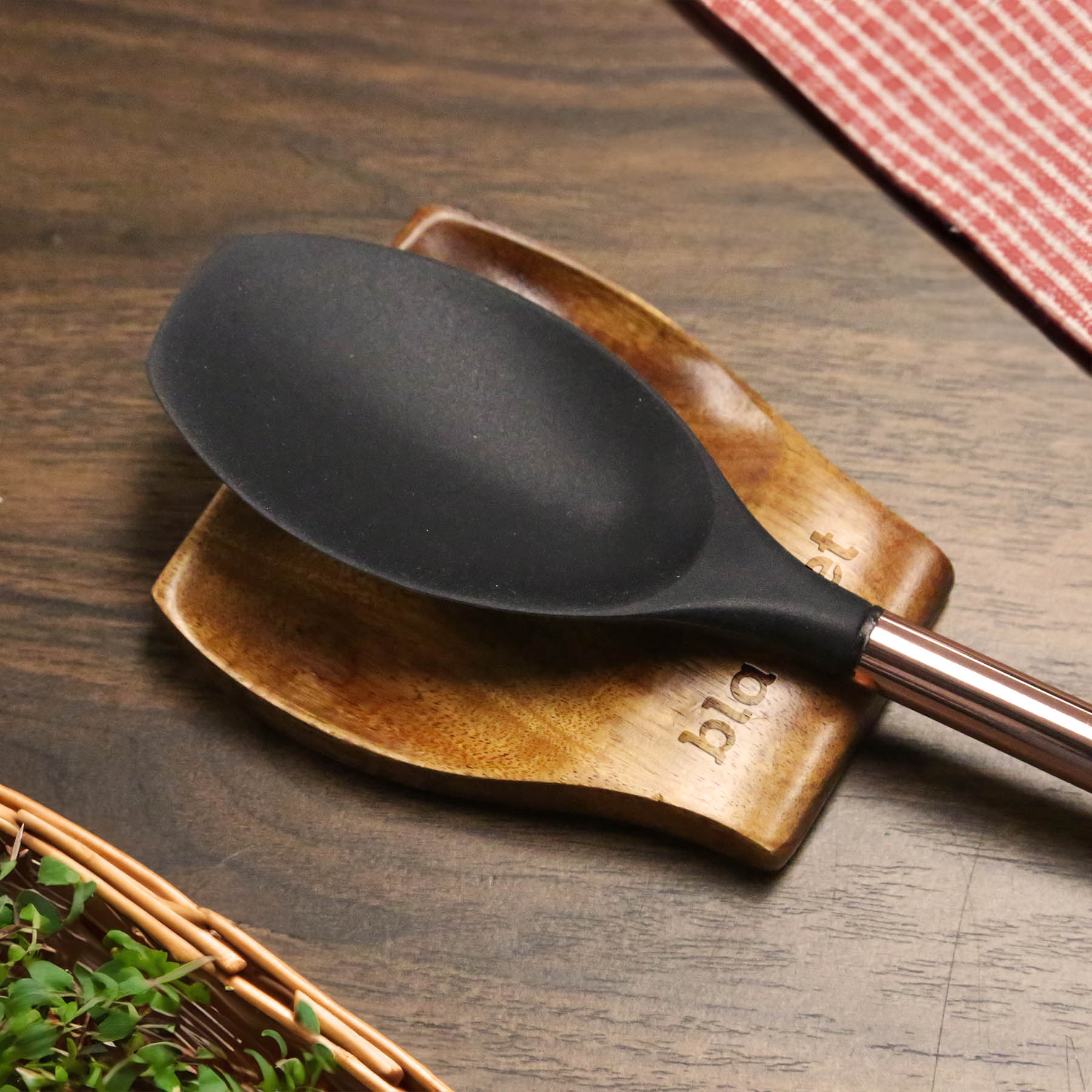 Picture of Noble Teak Wood Spoon Holder