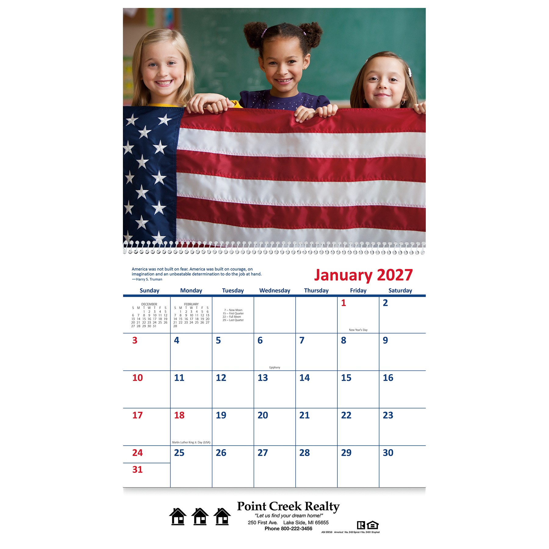 Picture of America! Wall Calendar: 2027 Spiral Bound