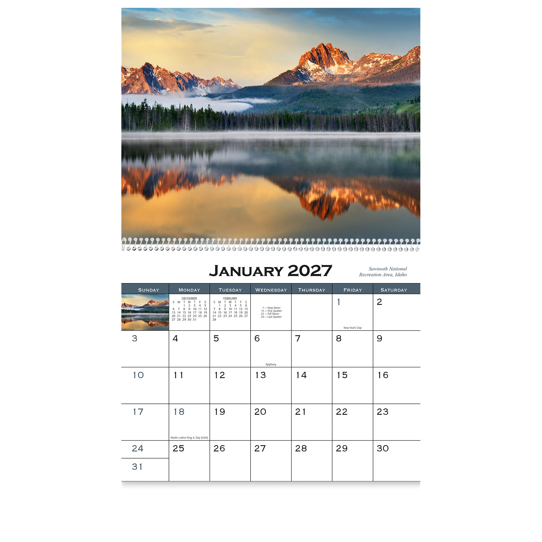Picture of American Scenic Wall Calendar: 2027 Spiral Bound