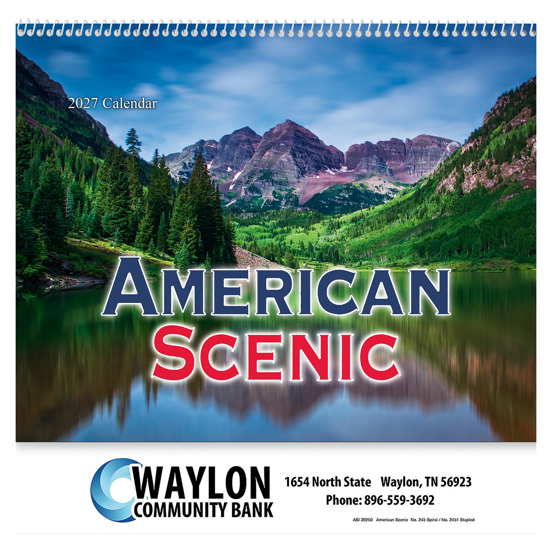 Picture of American Scenic Wall Calendar: 2027 Spiral Bound
