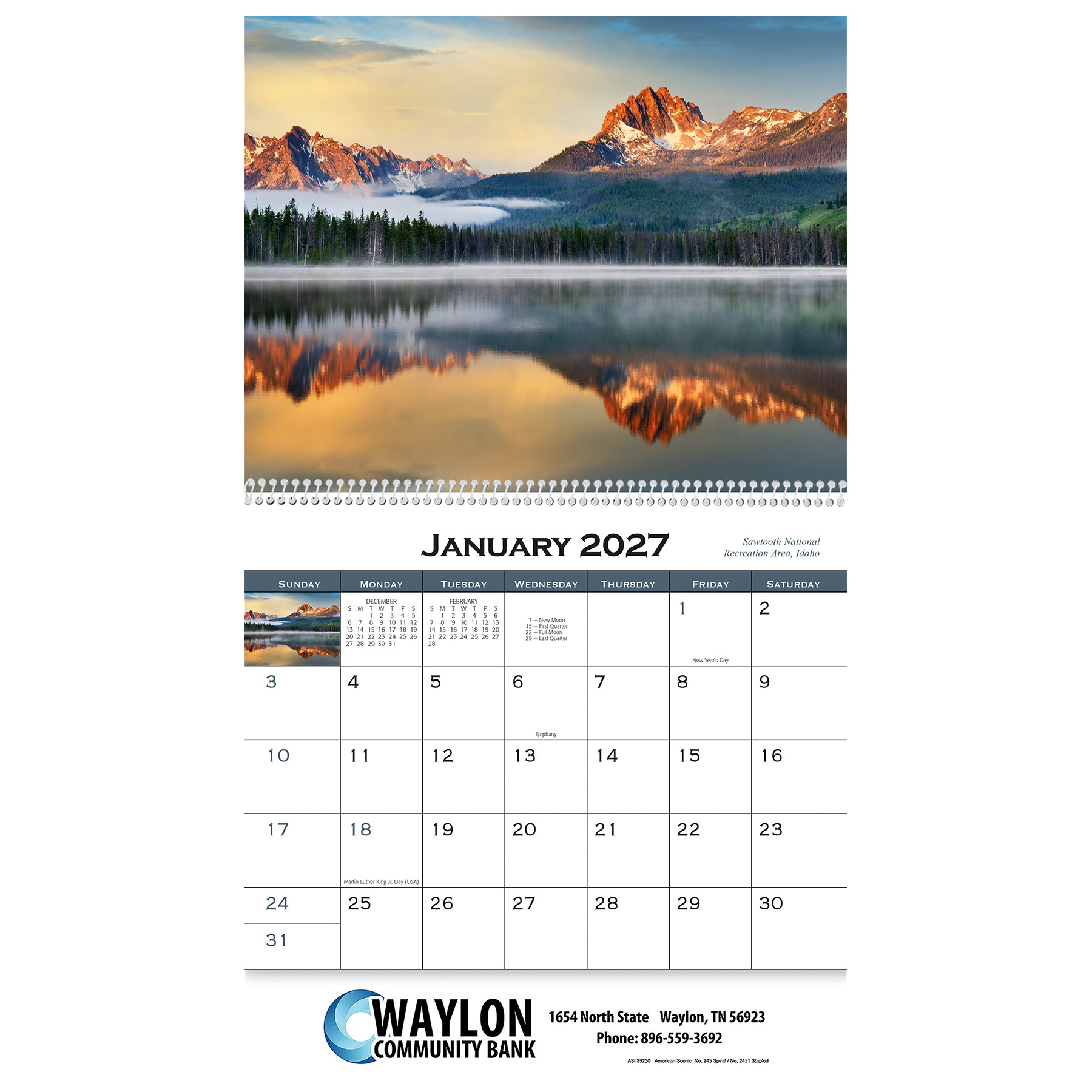Picture of American Scenic Wall Calendar: 2027 Spiral Bound