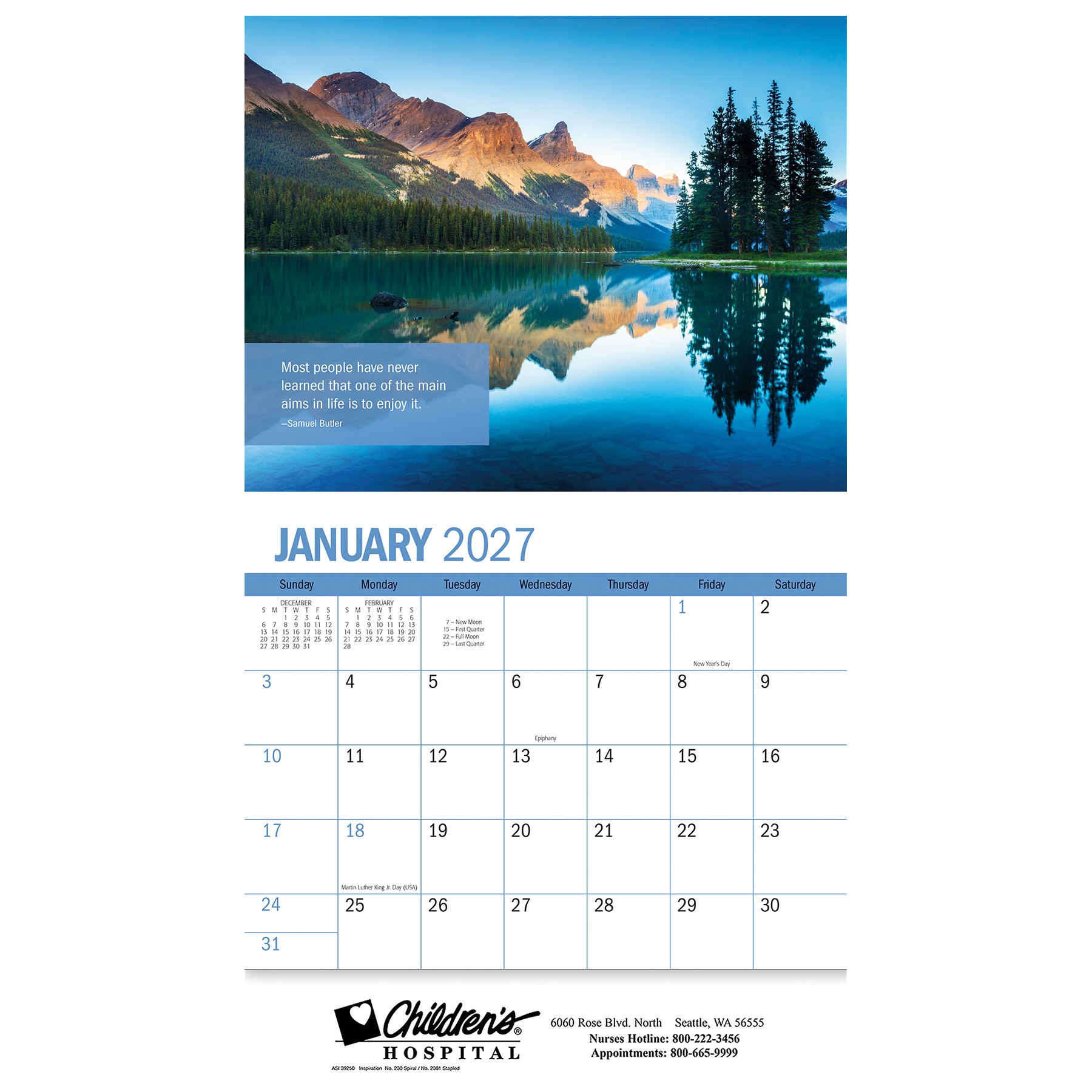 Picture of Inspiration Wall Calendar: 2027 Stapled