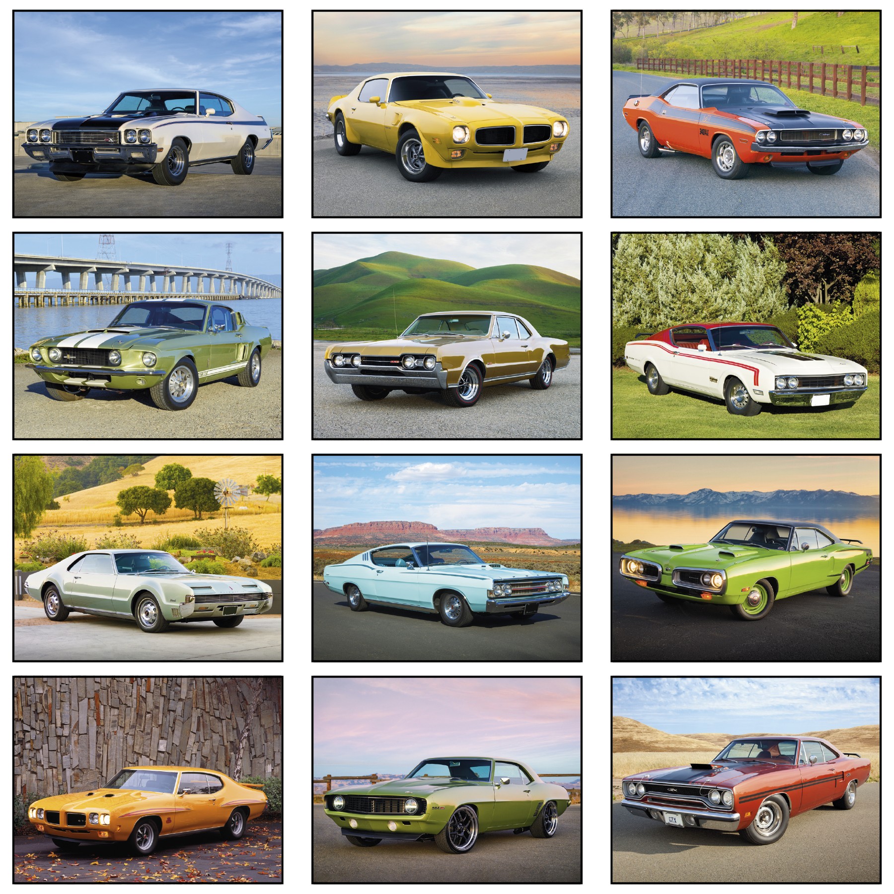 Picture of Muscle Cars Wall Calendar: 2027 Stapled