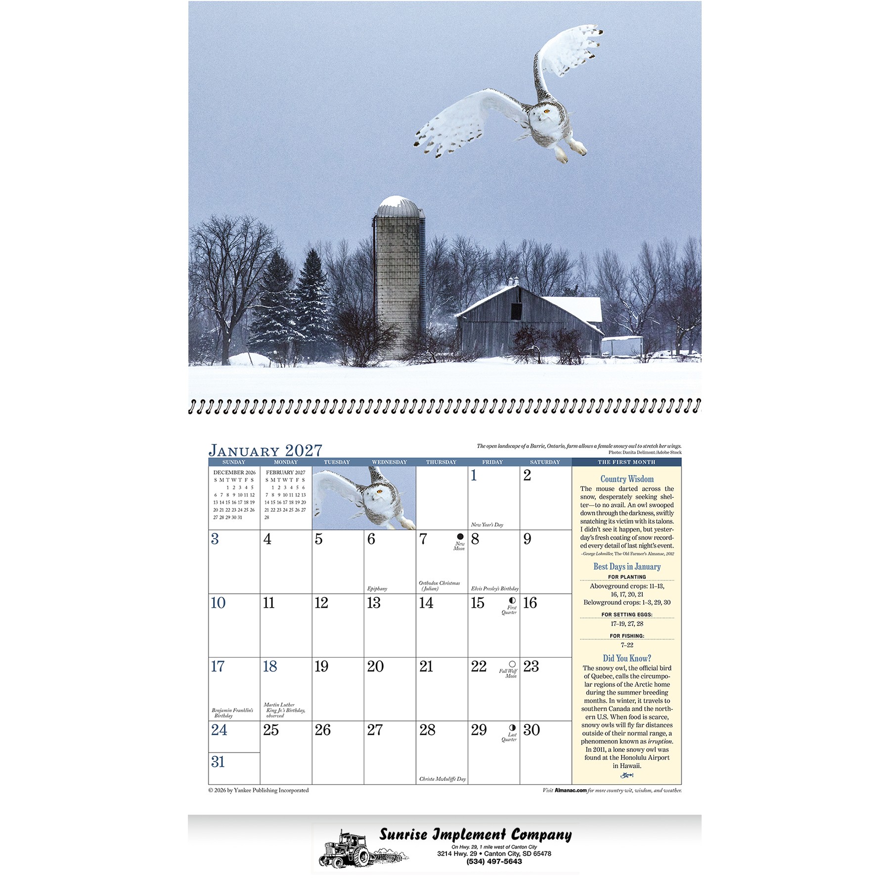Picture of The Old Farmer's Almanac® Country: 2027 Spiral Bound