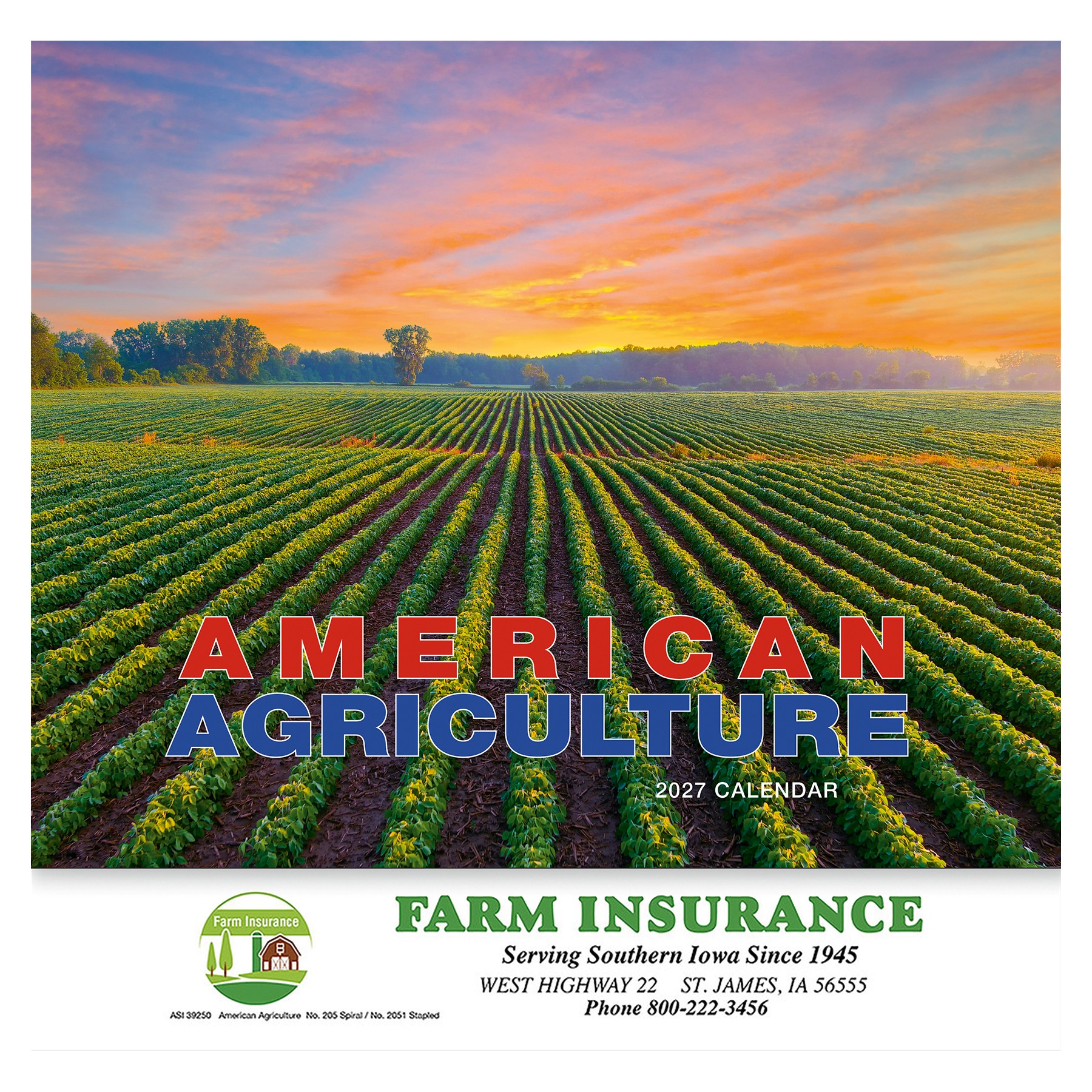 Picture of American Agriculture Wall Calendar: 2027 Stapled