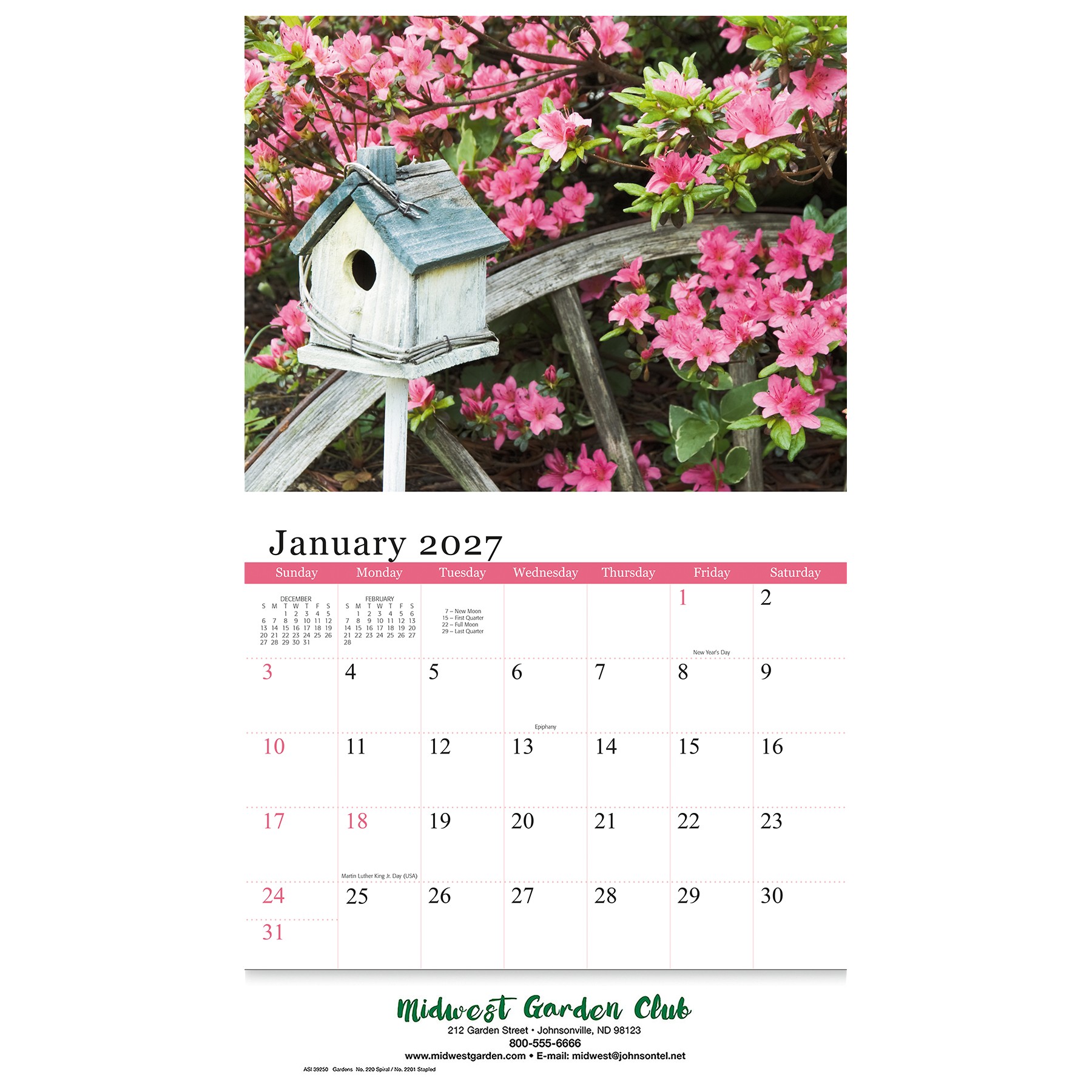 Picture of Gardens Wall Calendar: 2027 Stapled