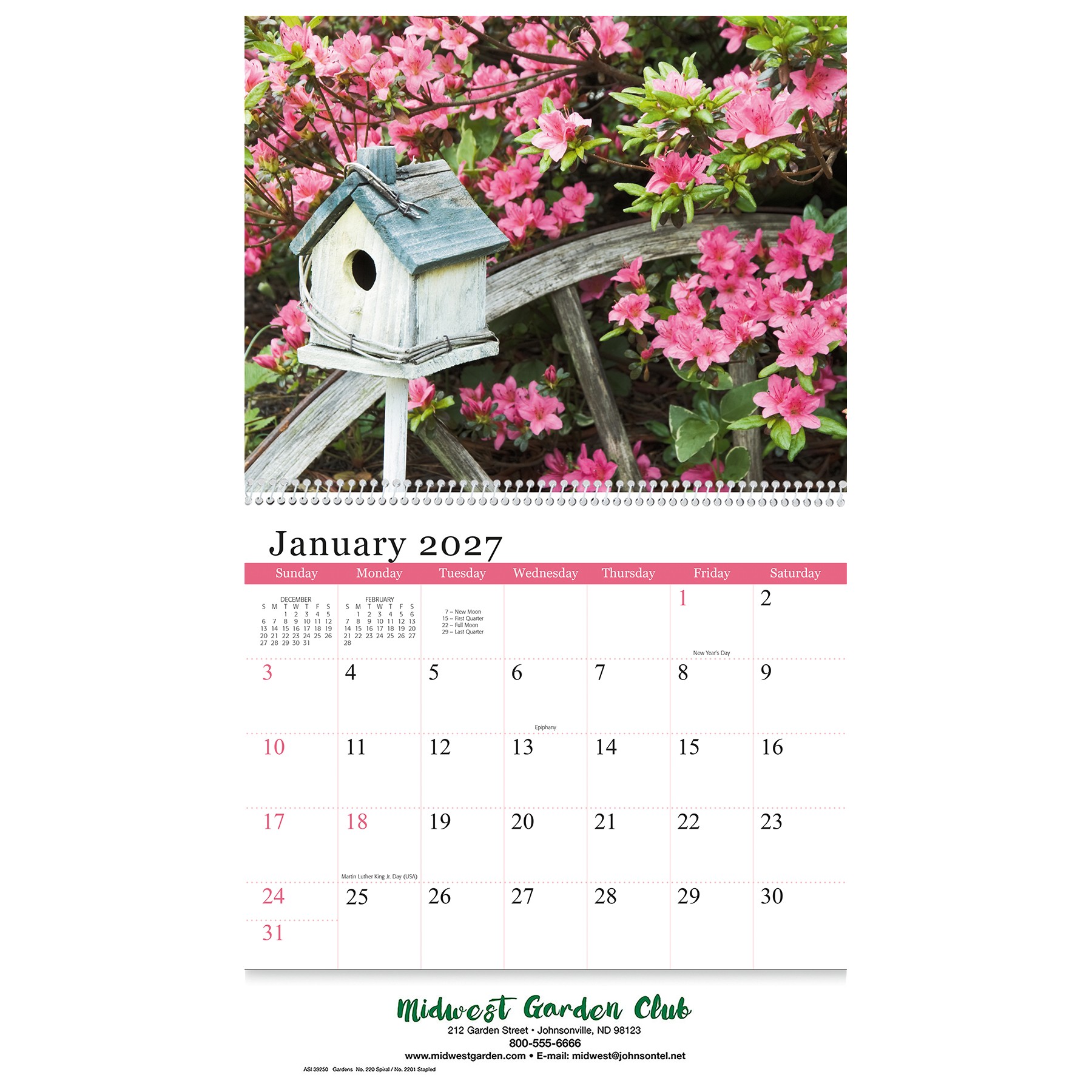 Picture of Gardens Wall Calendar: 2027 Spiral Bound