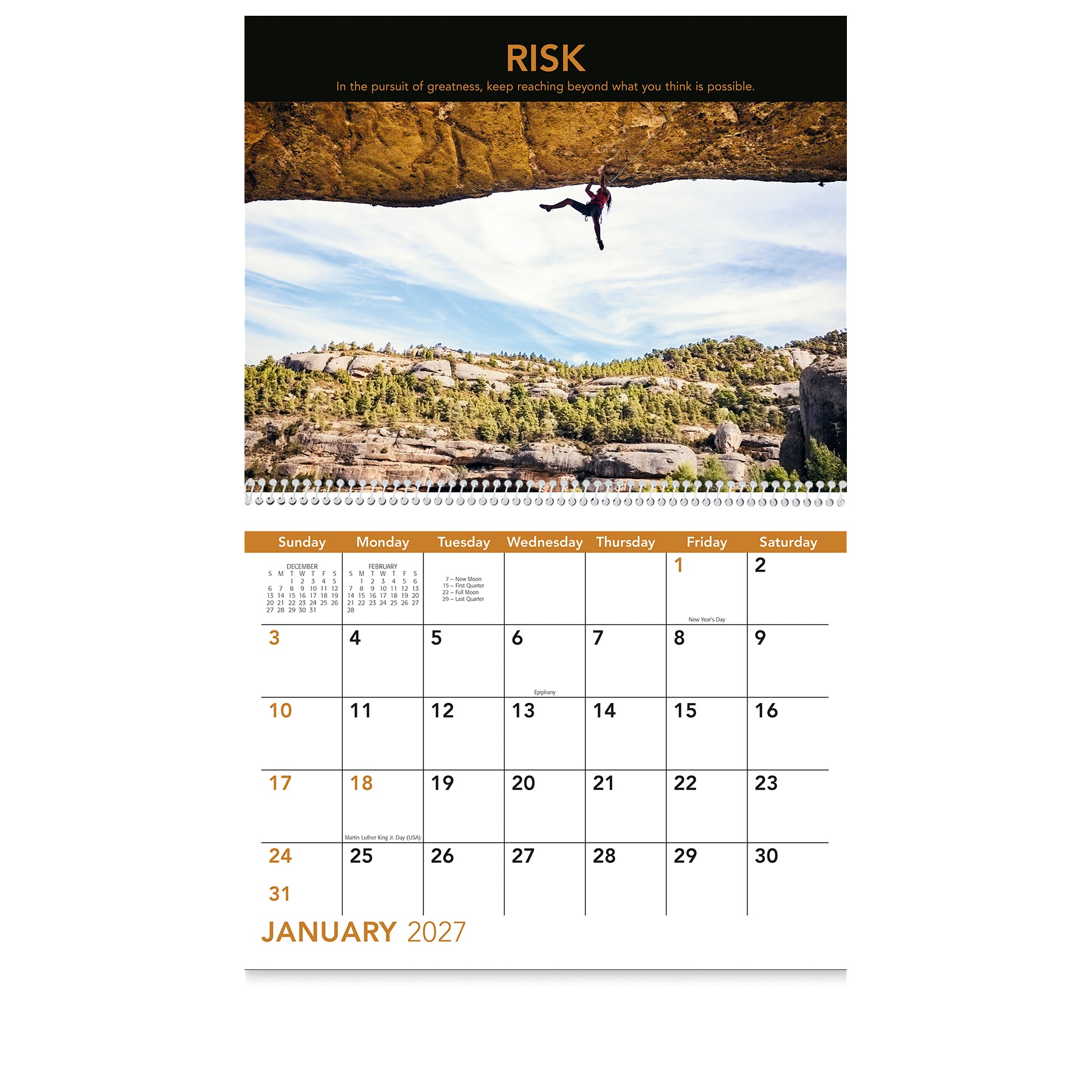 Picture of Motivations Wall Calendar: 2027 Spiral Bound