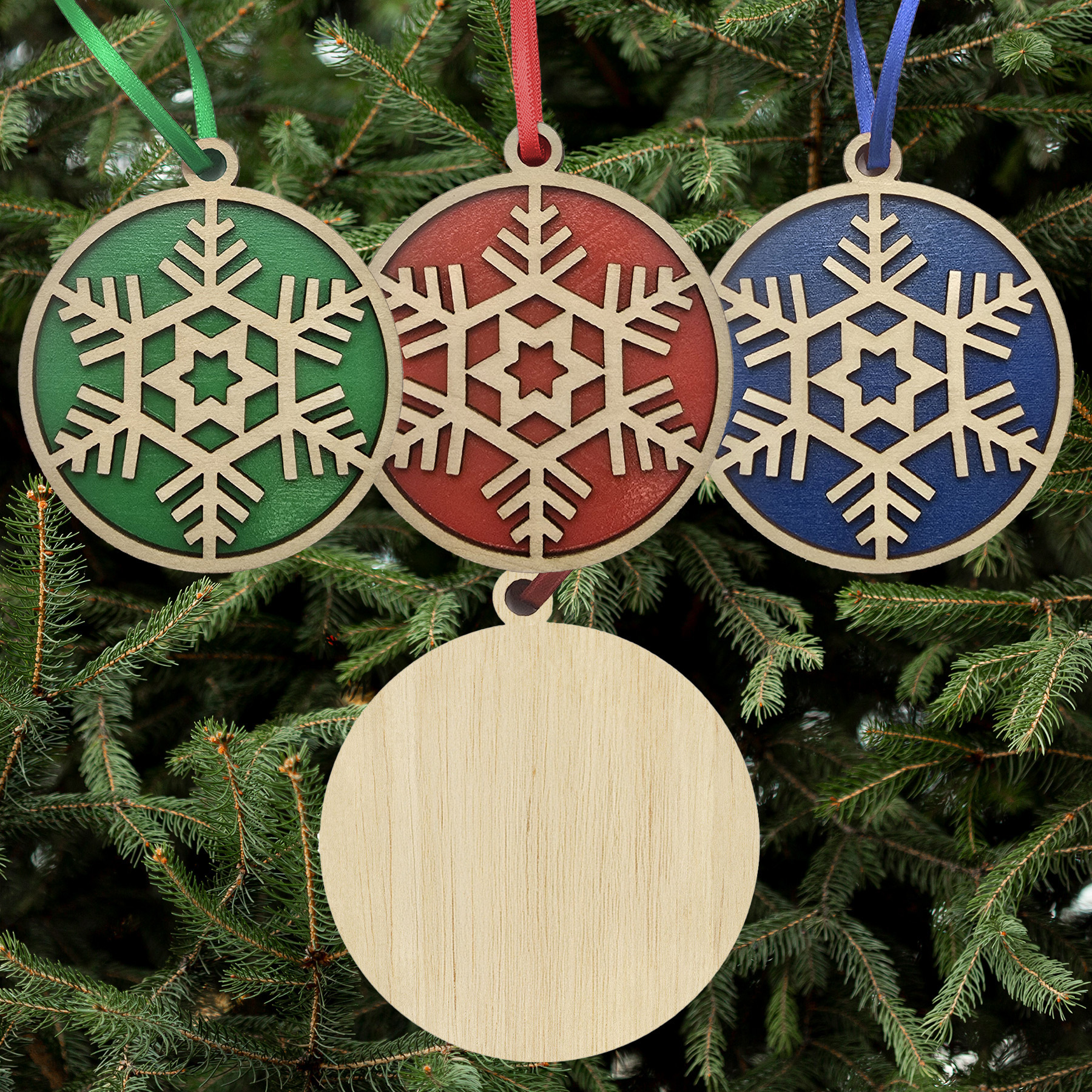 Picture of Snowflake Layered Wood Ornament