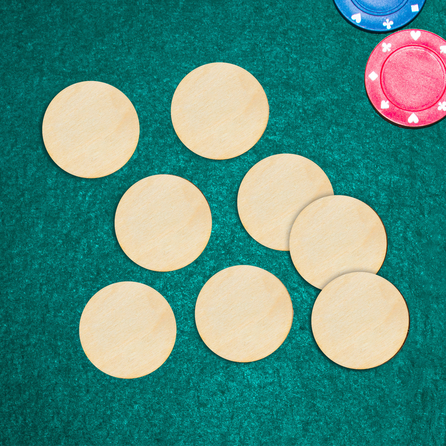 Picture of Wood Poker Chip: 1 Side Imprint