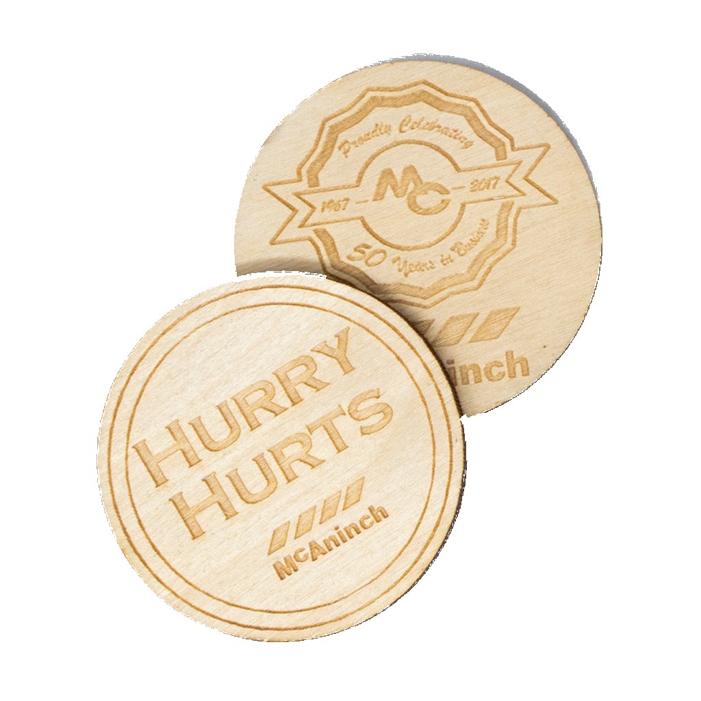 Picture of Wood Poker Chip: 1 Side Imprint
