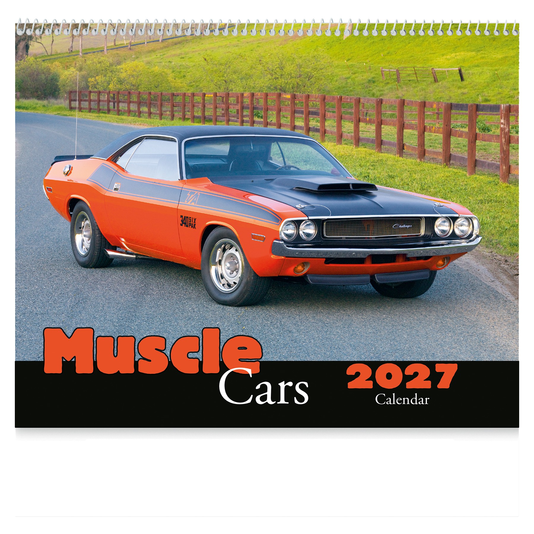 Picture of Muscle Cars Wall Calendar: 2027 Spiral Bound