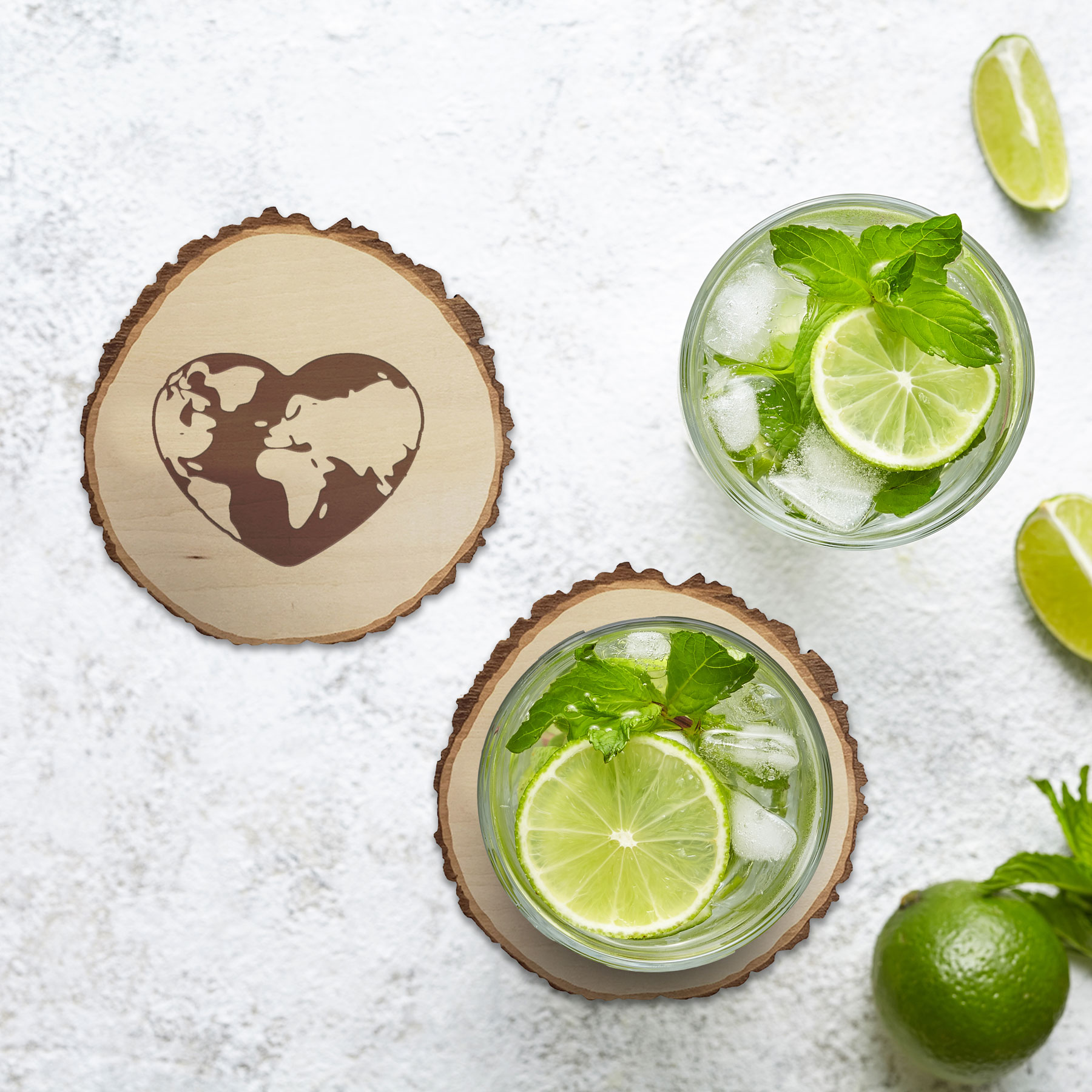 Picture of Tree Slice Wood Coasters