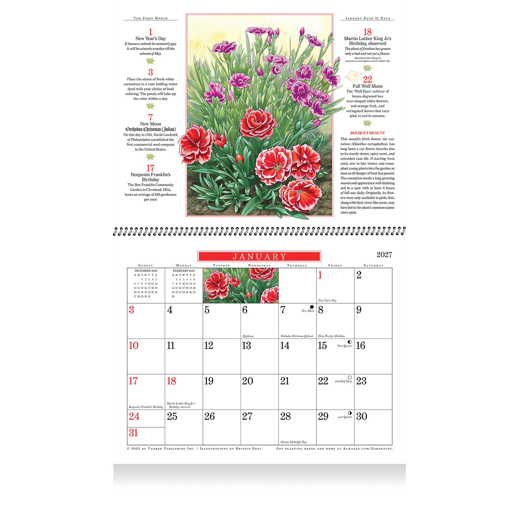 Picture of The Old Farmer's Almanac® Gardening: 2027 Spiral Bound