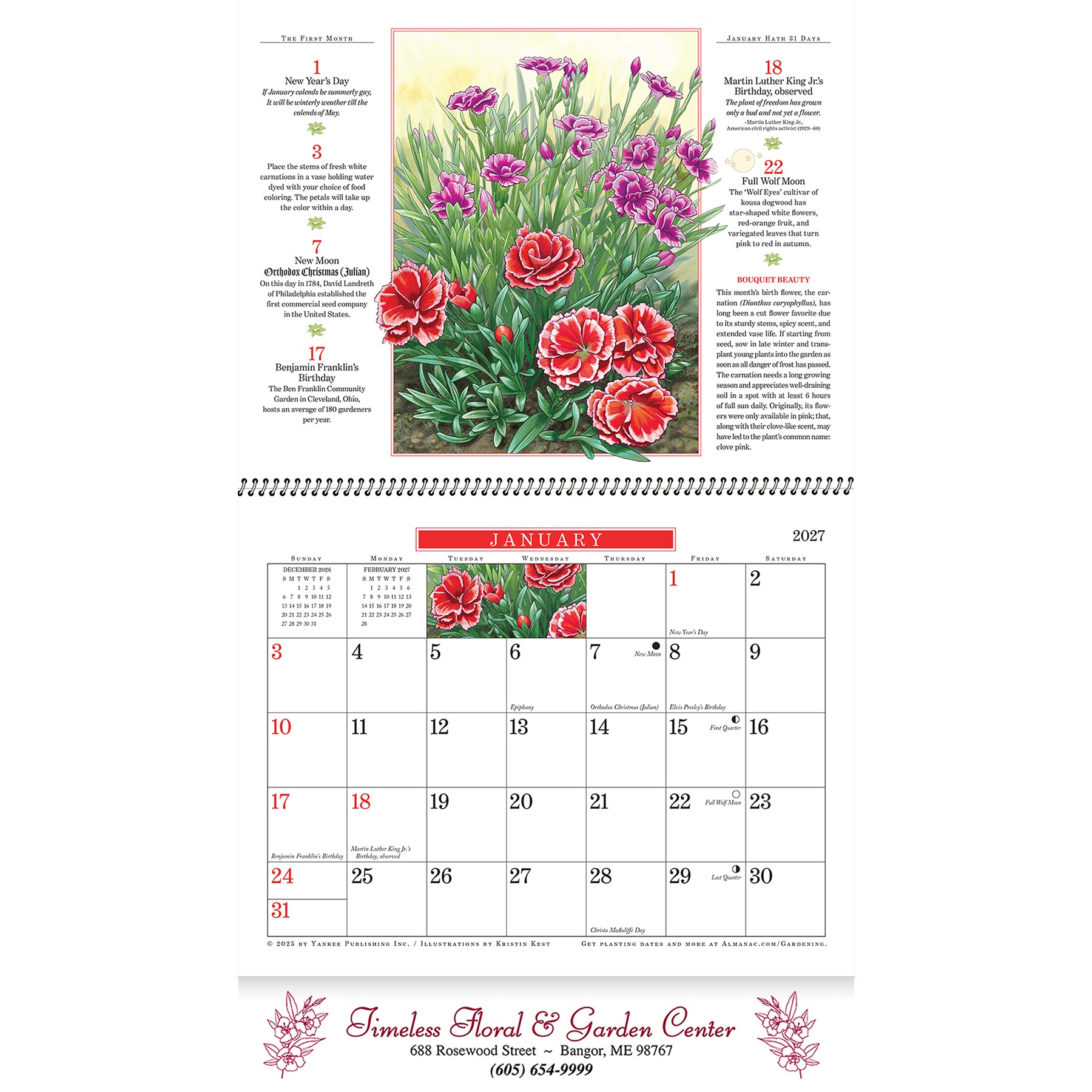 Picture of The Old Farmer's Almanac® Gardening: 2027 Spiral Bound