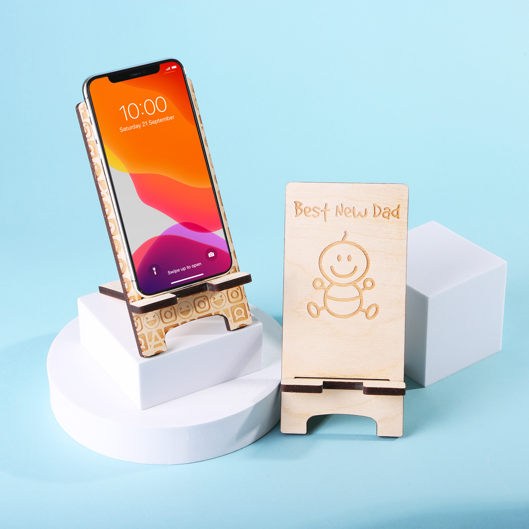 Picture of Foldable Wood Phone Stand