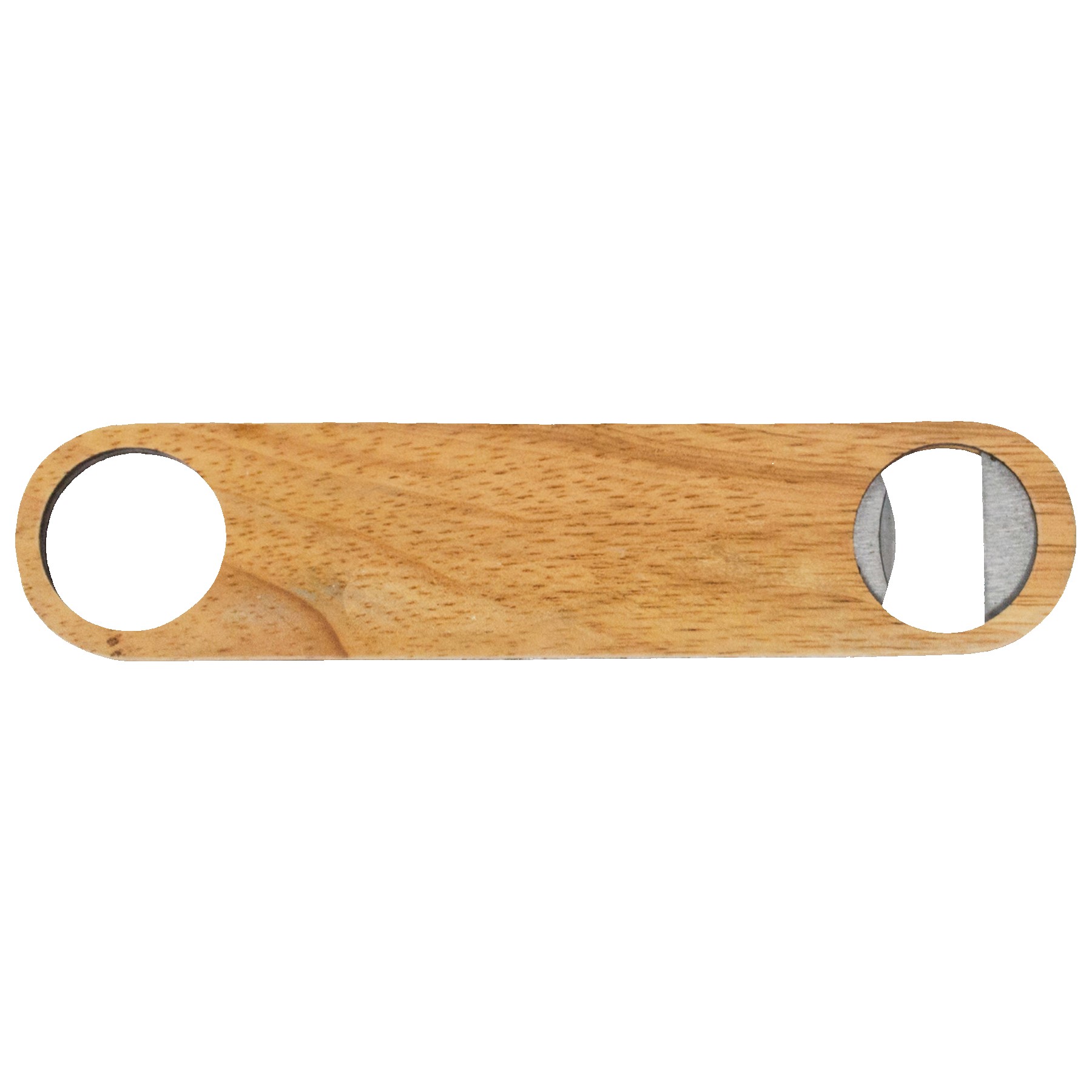 Picture of Slim Profile Wood Bottle Opener with Integrated Metal Jaw