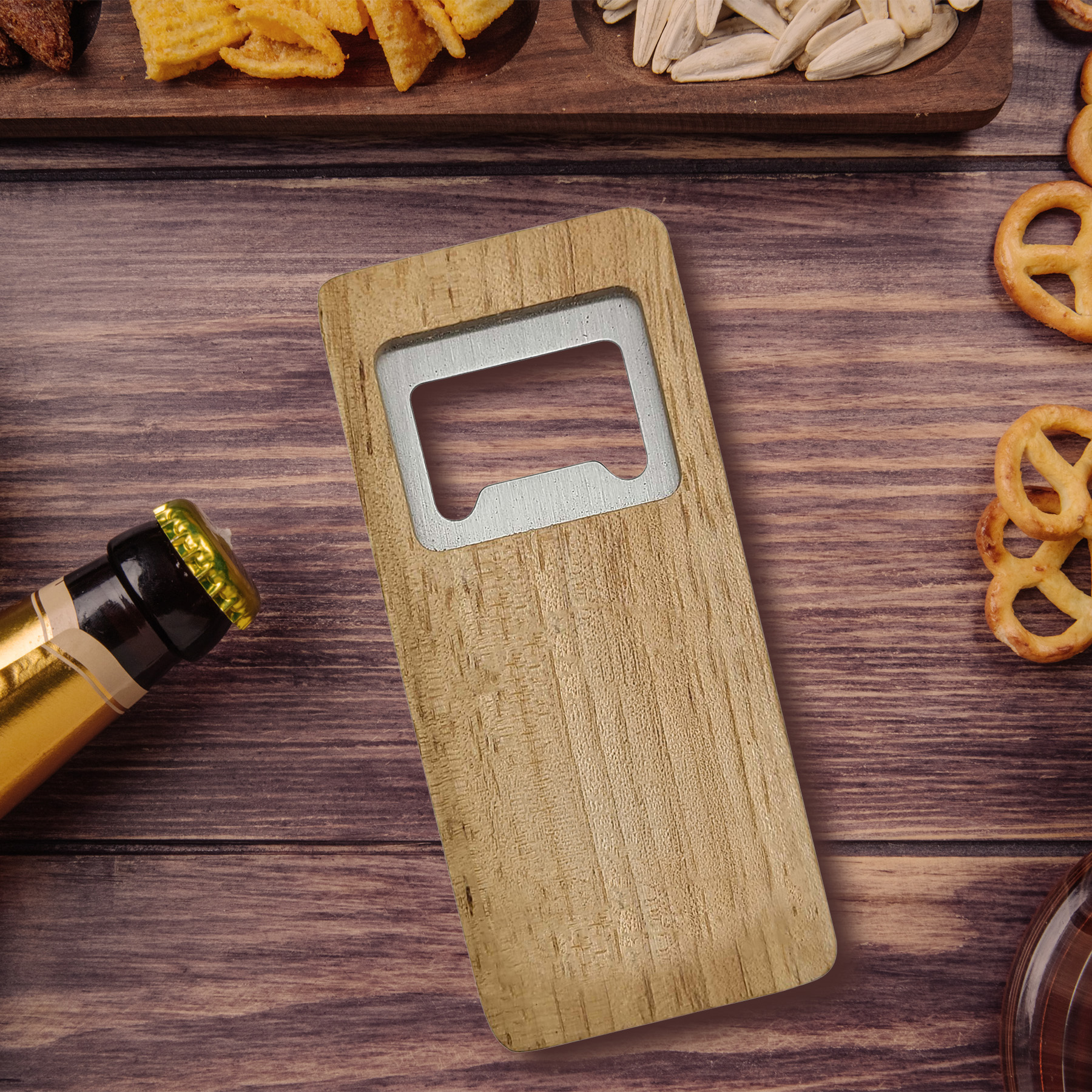 Picture of Bamboo Bottle Opener - Rectangular