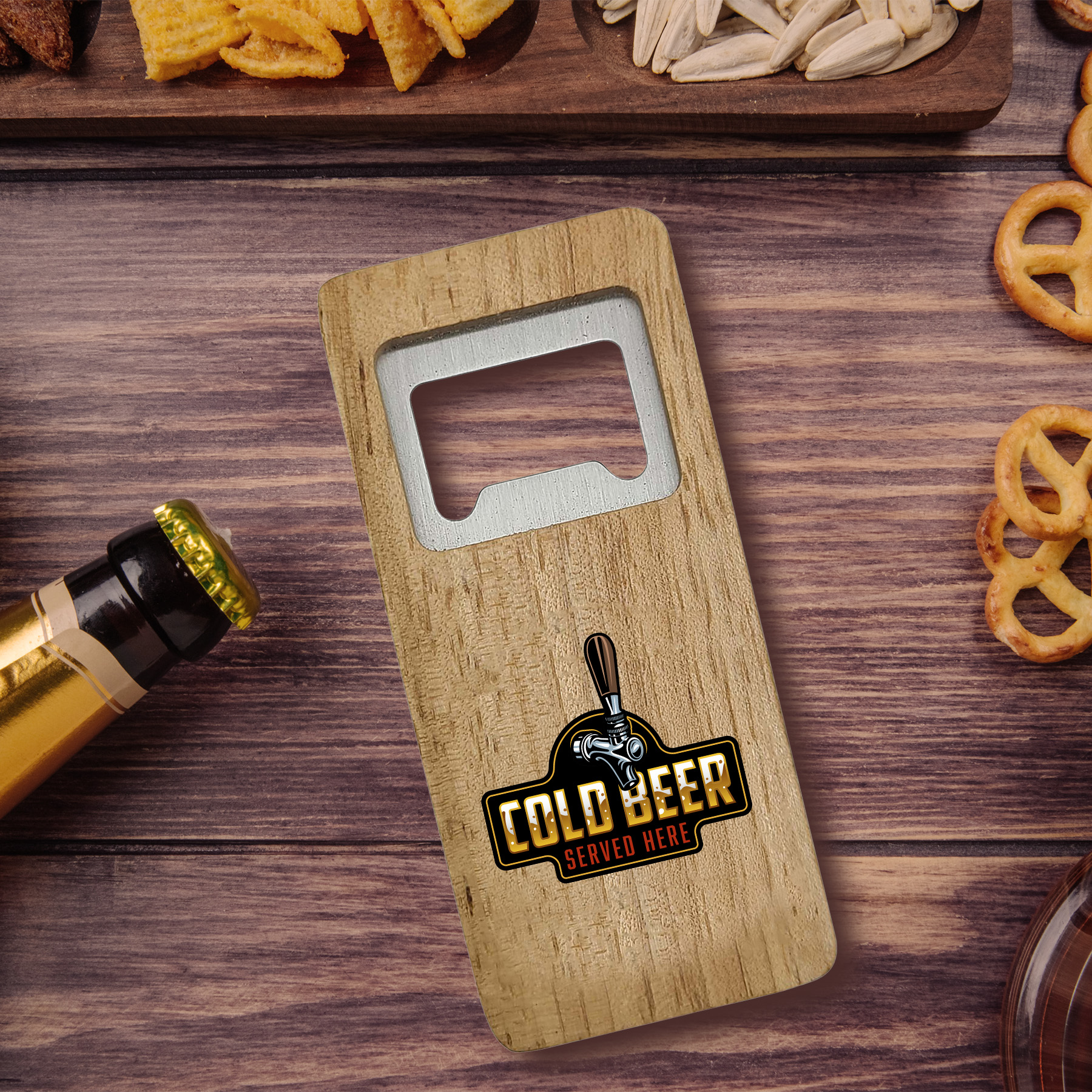 Picture of Bamboo Bottle Opener - Rectangular