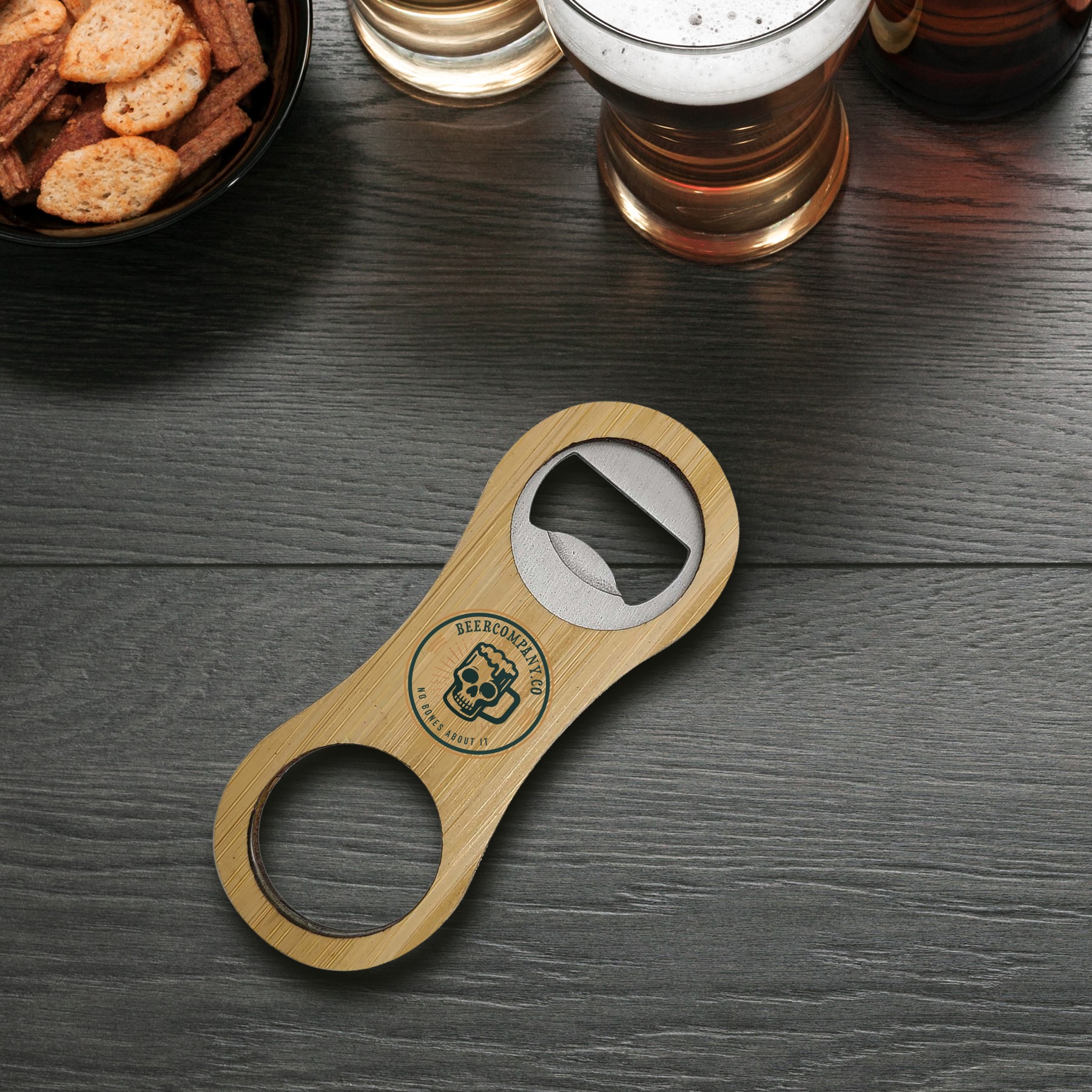 Picture of Bamboo Bottle Opener - Rounded