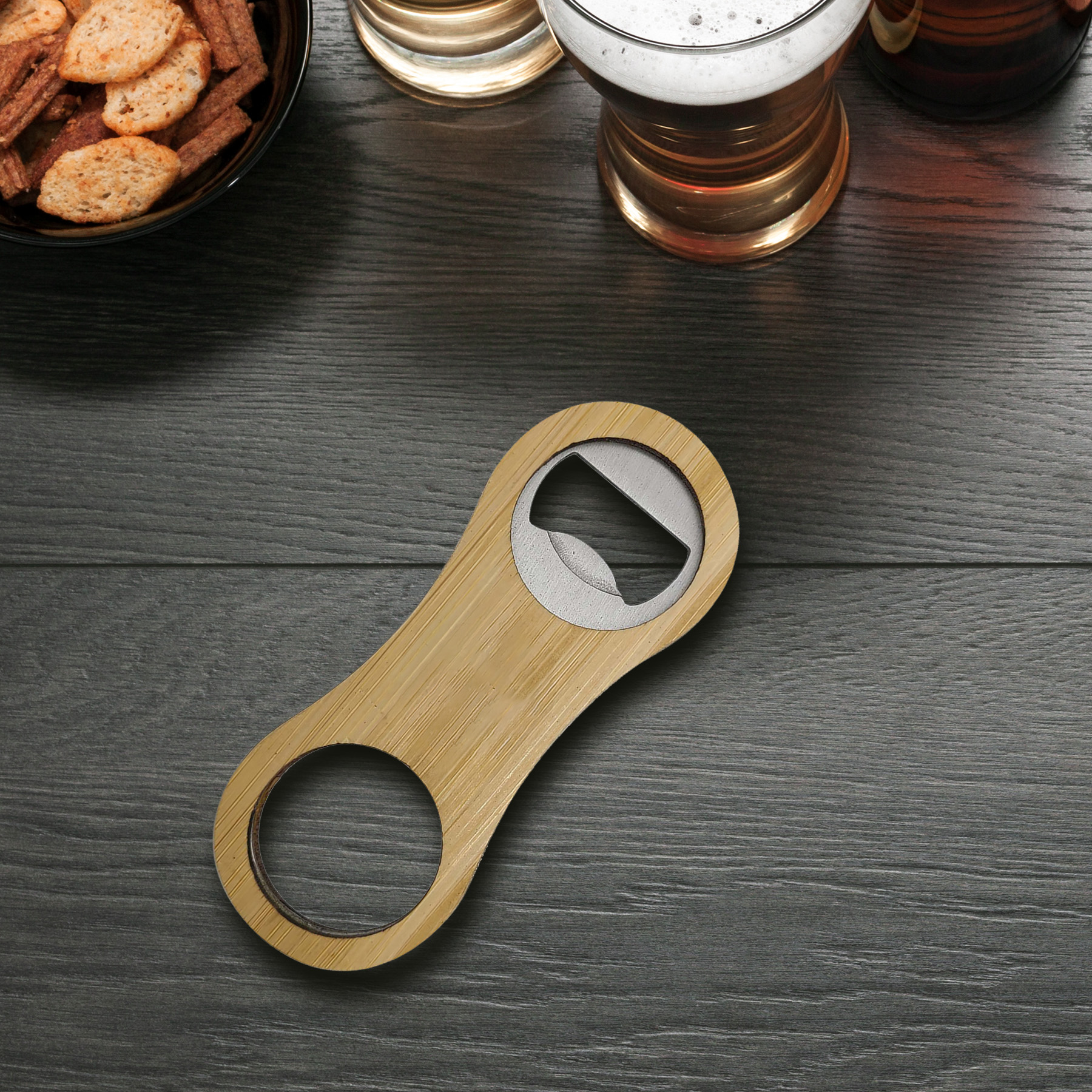 Picture of Bamboo Bottle Opener - Rounded