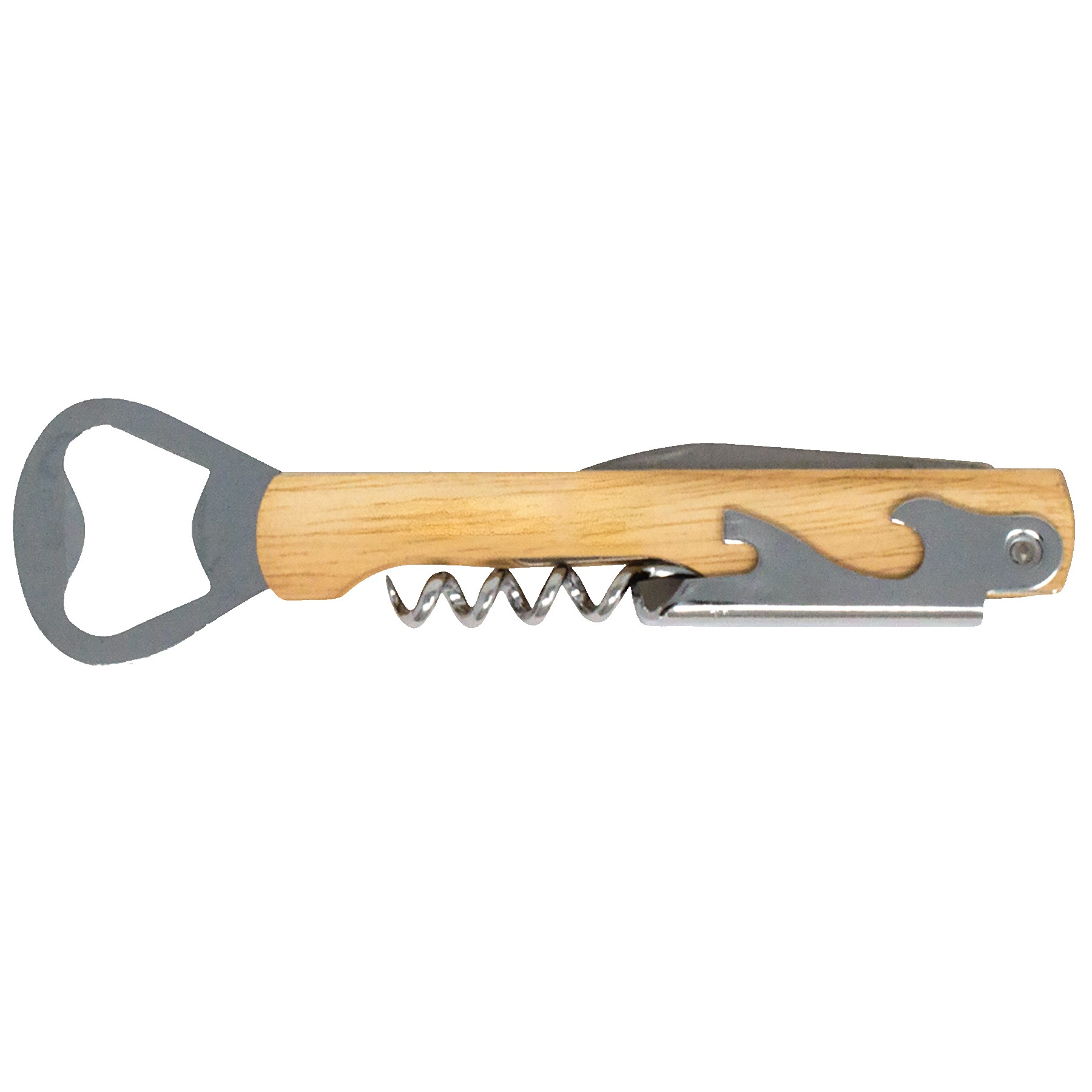 Picture of Wood Bottle Opener - Bottle Opener/Corkscrew Combo