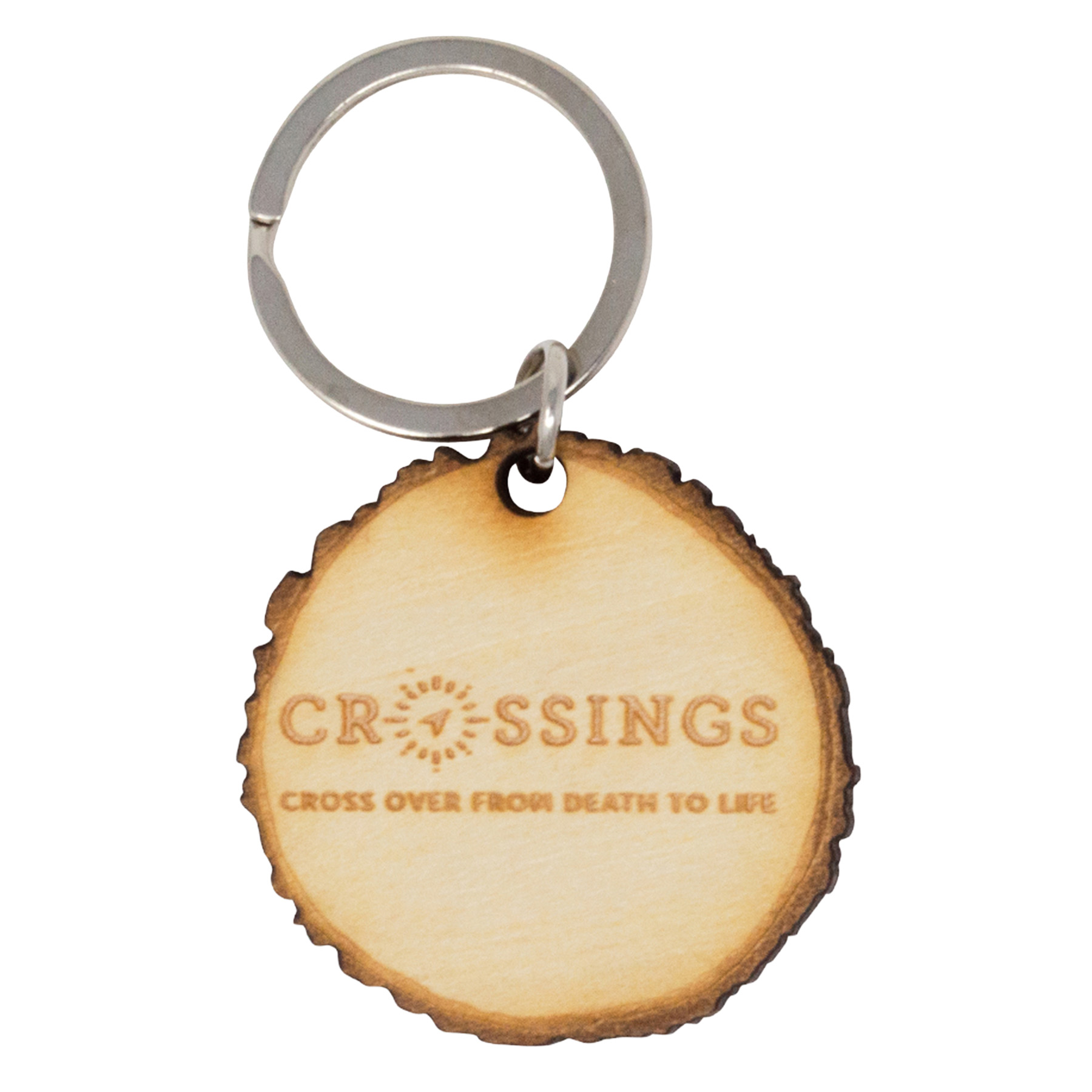Picture of Custom Wood Log Cut Keychain