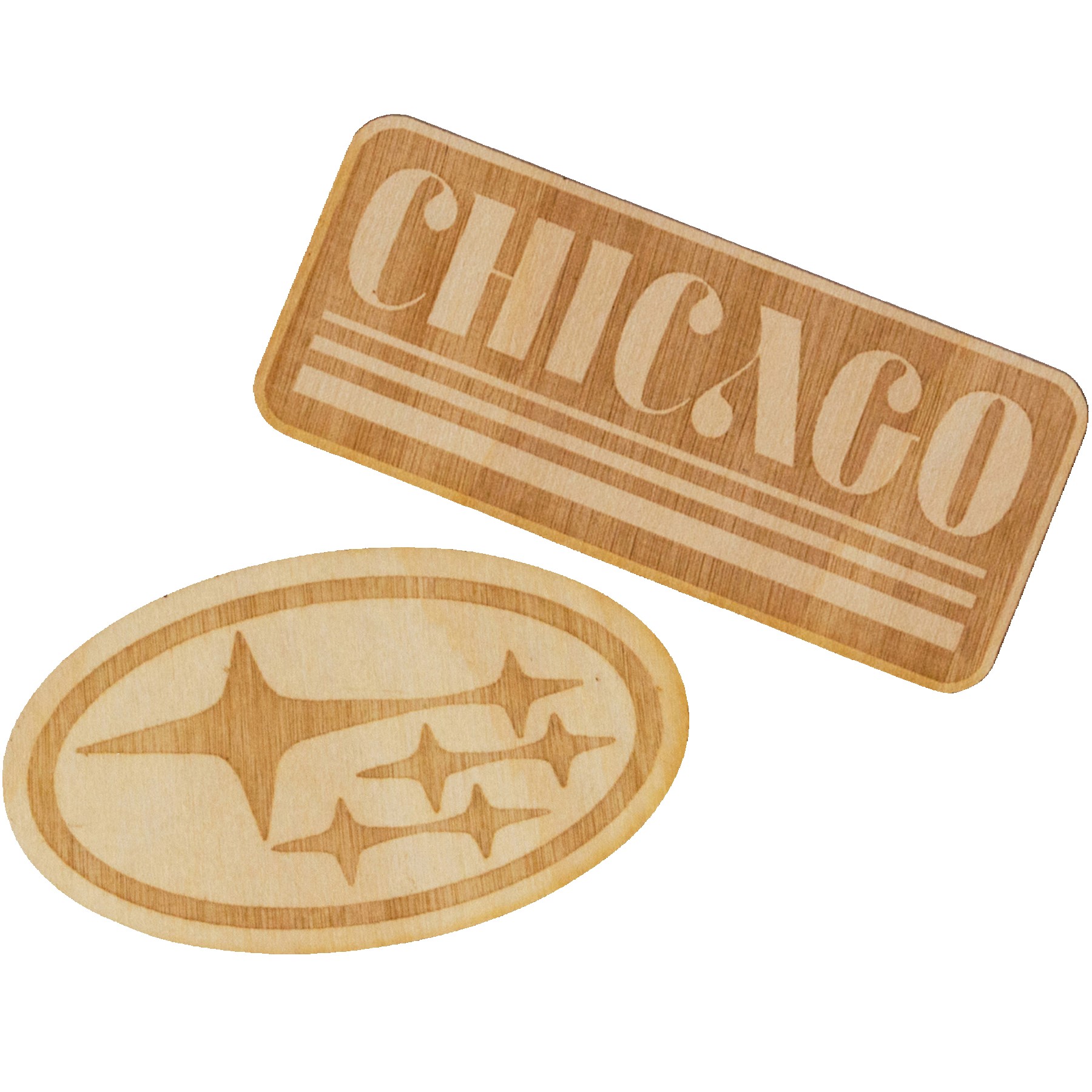 Picture of Custom Wood Sticker Between 0-1 sq inch