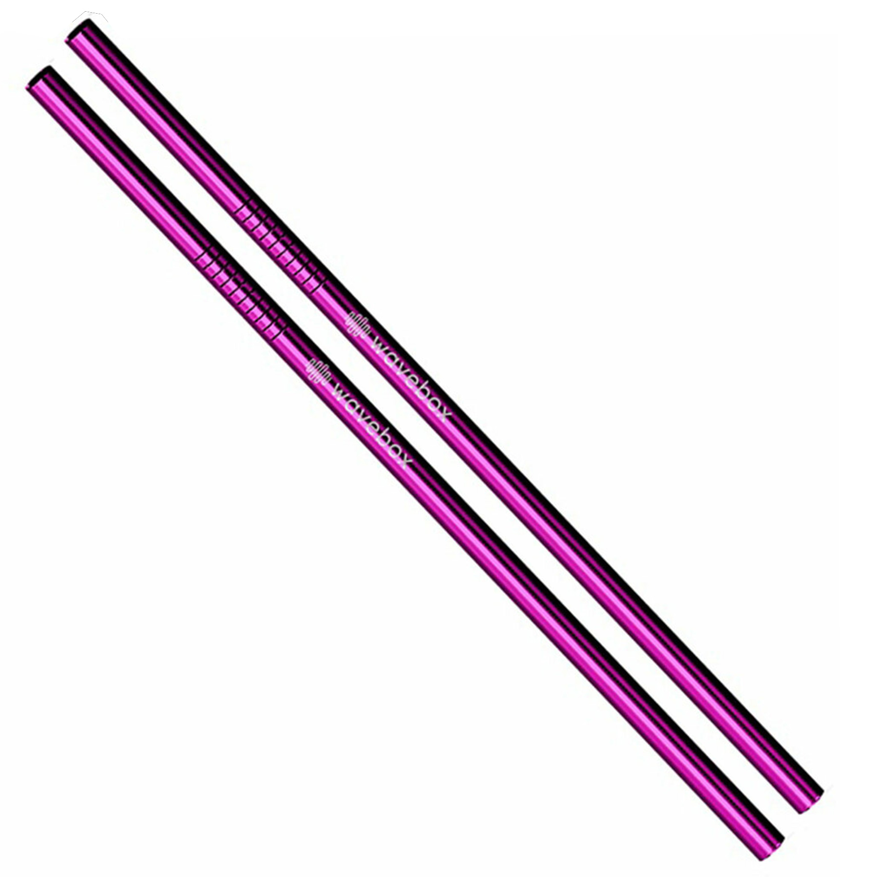 Picture of Straight Stainless Steel Straws: Set Of 2" Violet