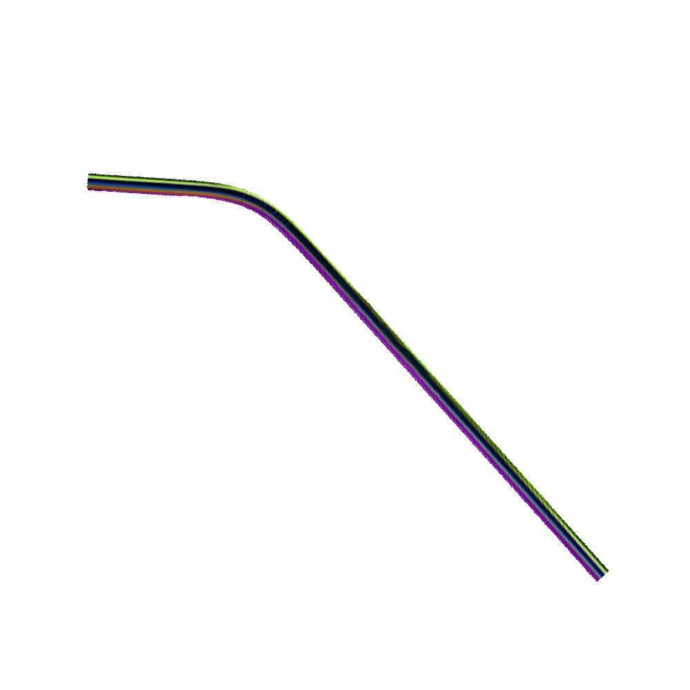 Picture of Bent Stainless Steel Straws: Set Of 2" Black, Blue, And/Or Rainbow