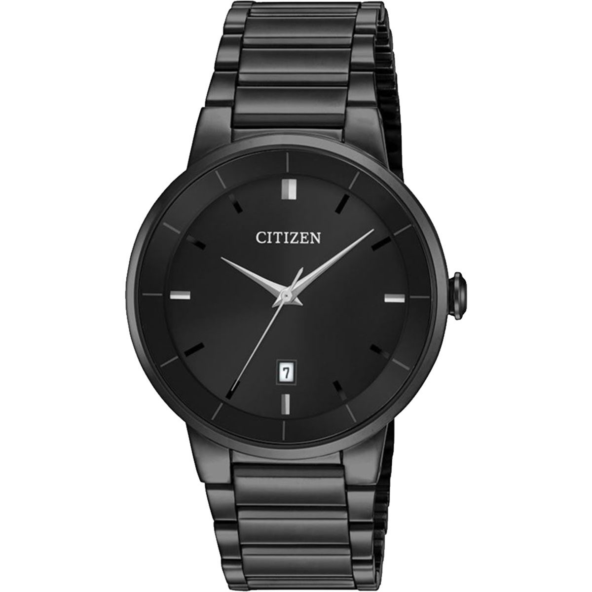 Picture of Citizen® Men's Quartz Black Ion-Plated Stainless Steel Bracelet Watch