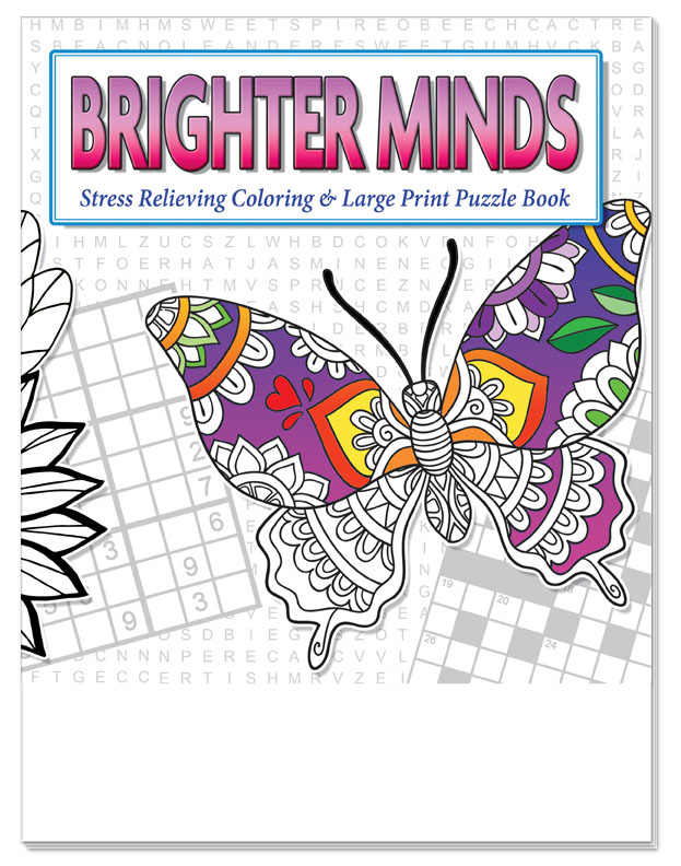 Picture of Brighter Minds - Adult Coloring and Puzzle Book Combo