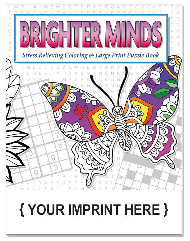 Picture of Brighter Minds - Adult Coloring and Puzzle Book Combo