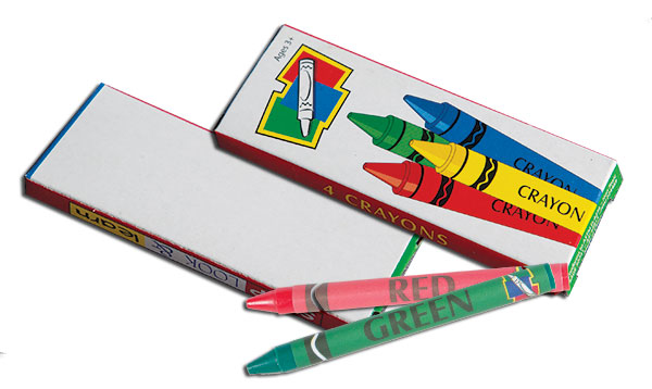 Picture of Crayons - 4 Pack Box - Blank