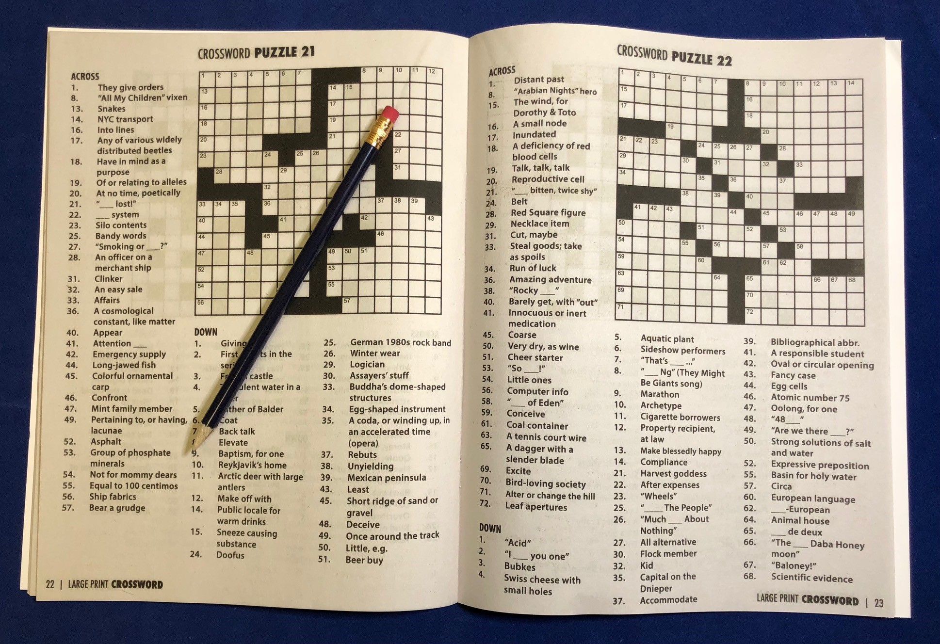 Picture of LARGE PRINT Crossword Puzzle Pack Set - Volume 1