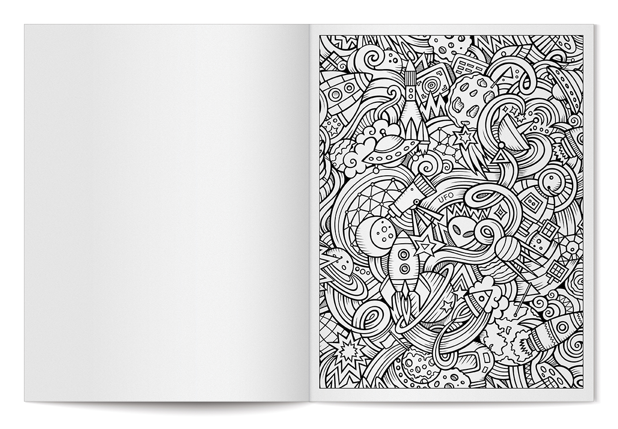 Picture of STEMulate - Stress Relieving Adult Coloring and Puzzle Book Combo