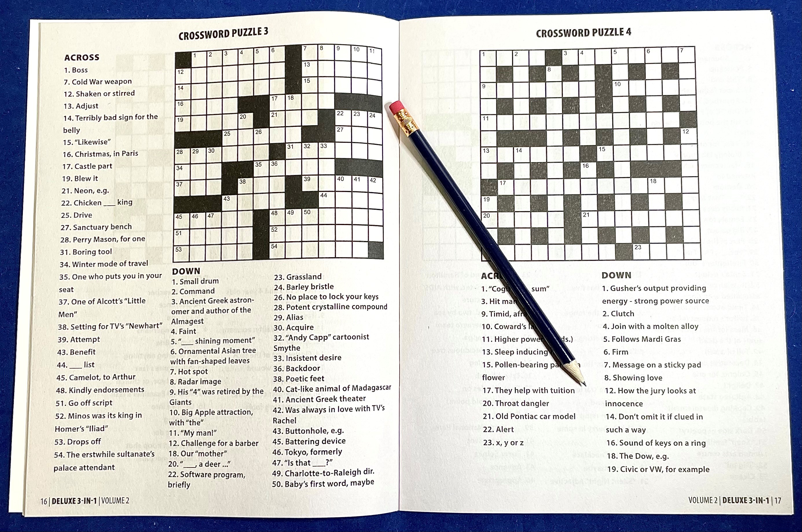 Picture of LARGE PRINT Deluxe 3-in-1 Puzzle Book Pack. Volume 2