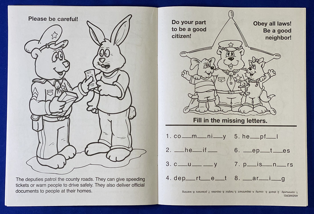 Picture of Your Sheriff Is Your Friend Coloring and Activity Book