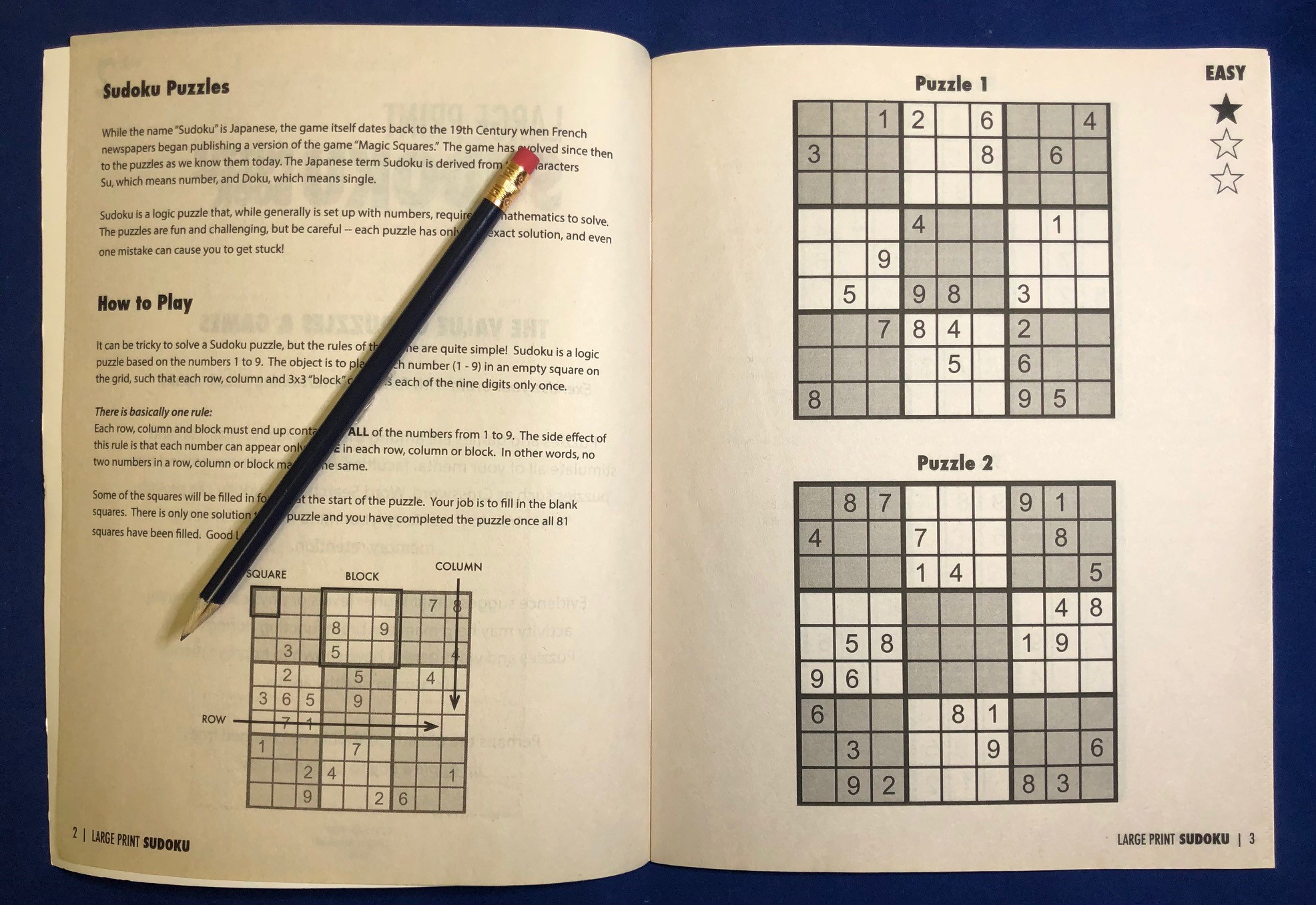 Picture of LARGE PRINT Sudoku Puzzle Pack Set - Volume 2