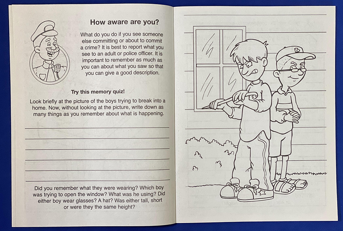 Picture of Crime Prevention Coloring Book