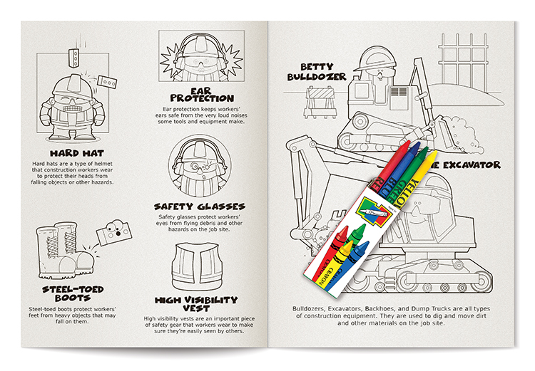 Picture of Construction Safety Coloring Book Fun Pack